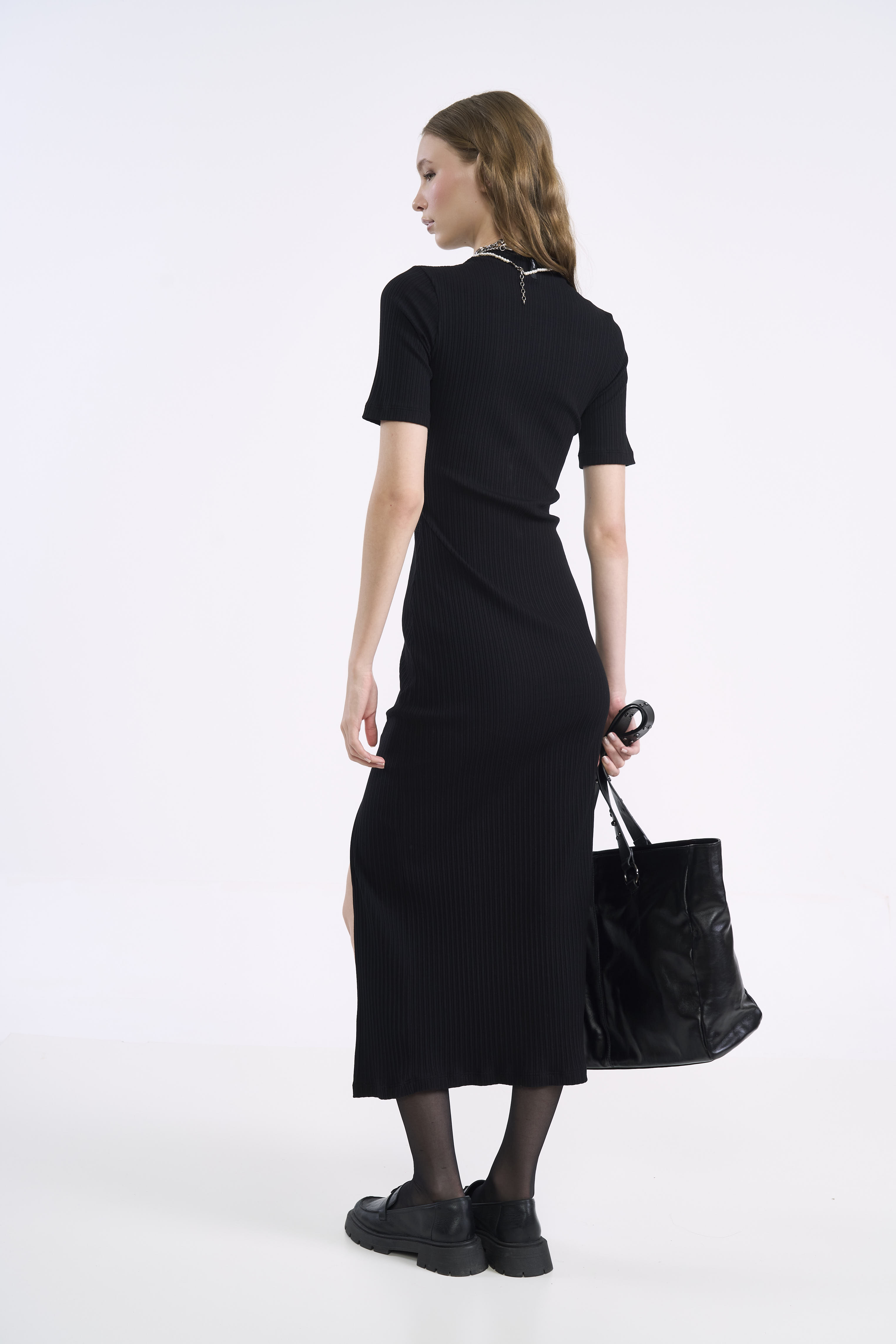 VESTIDO CANELADO G BORDO BLOODSTON