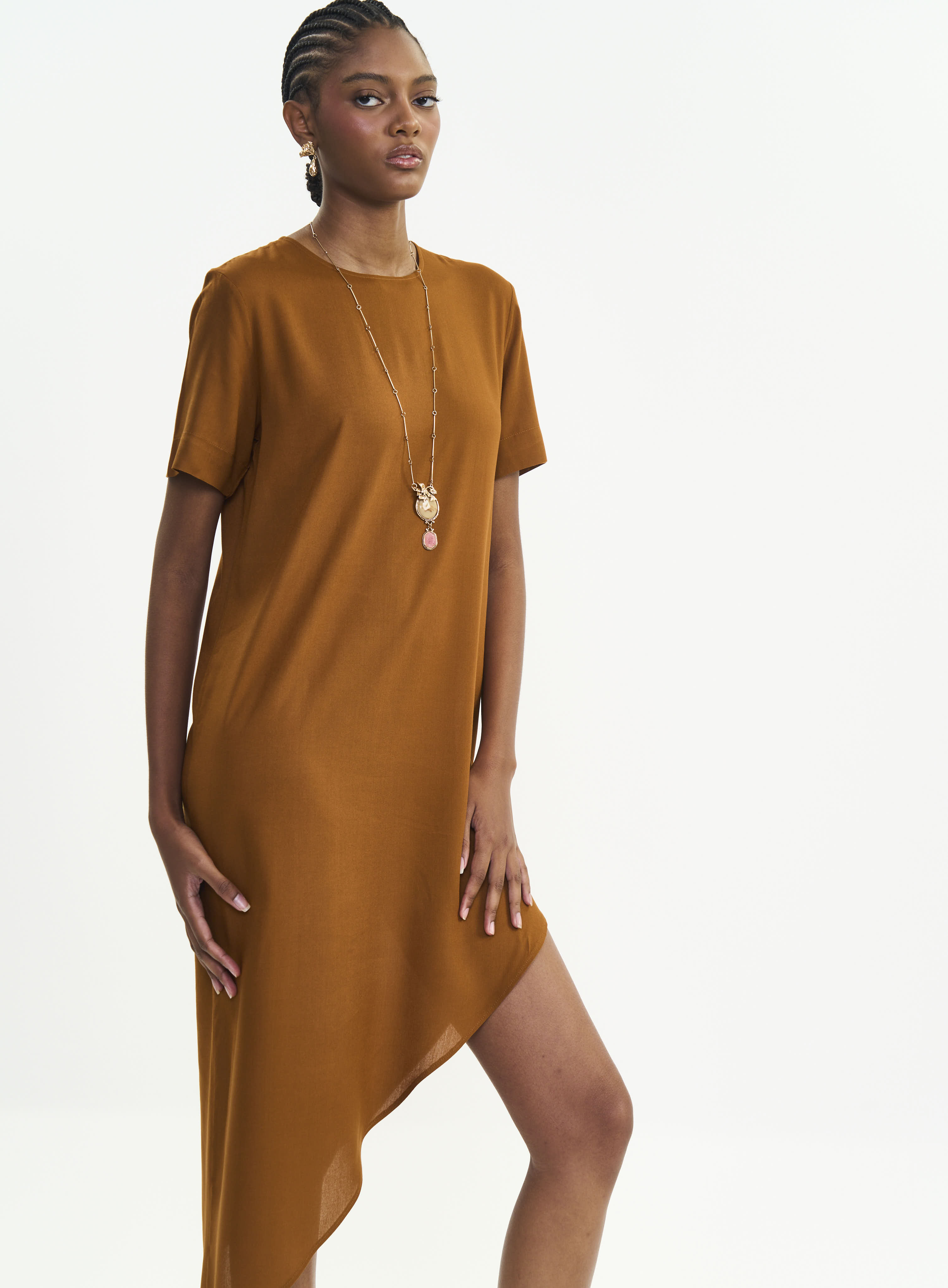 VESTIDO COLCCI M MARROM DROME