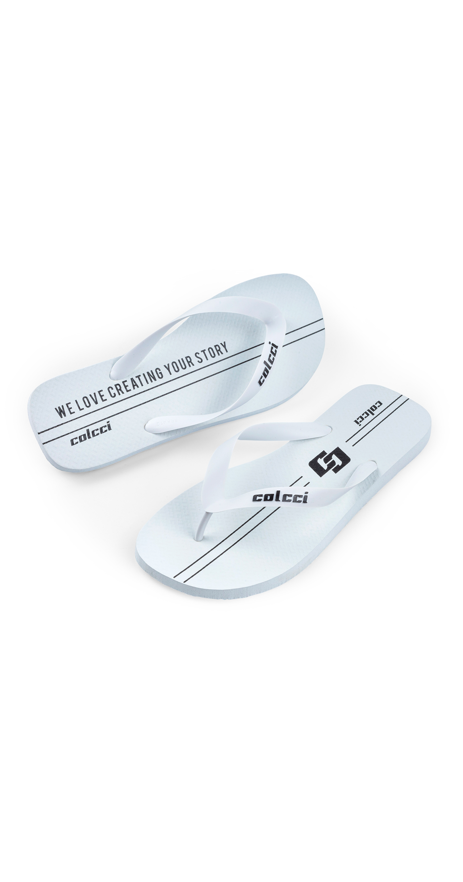CHINELO MASCULINO SPORT COLCCI 37-38 BRANCO