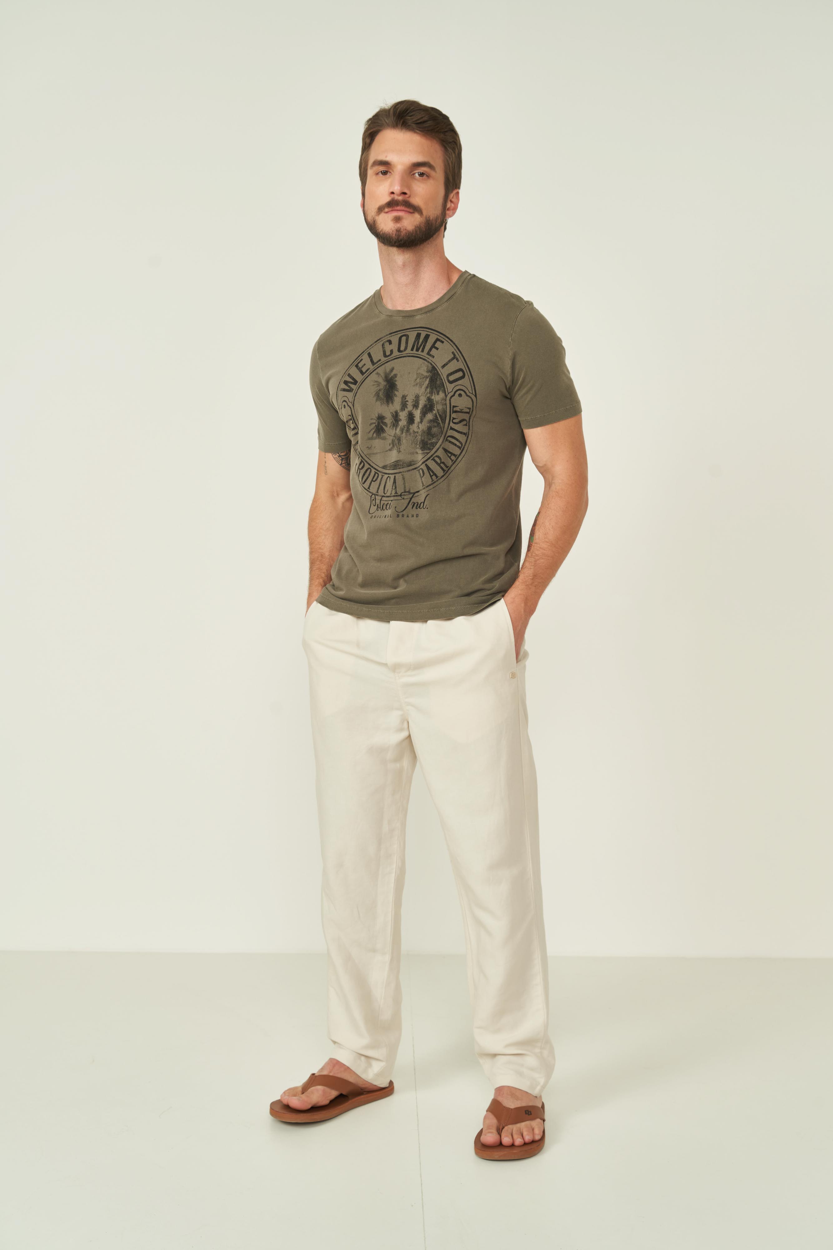 CAMISETA COLCCI XGG BEGE CINZAS