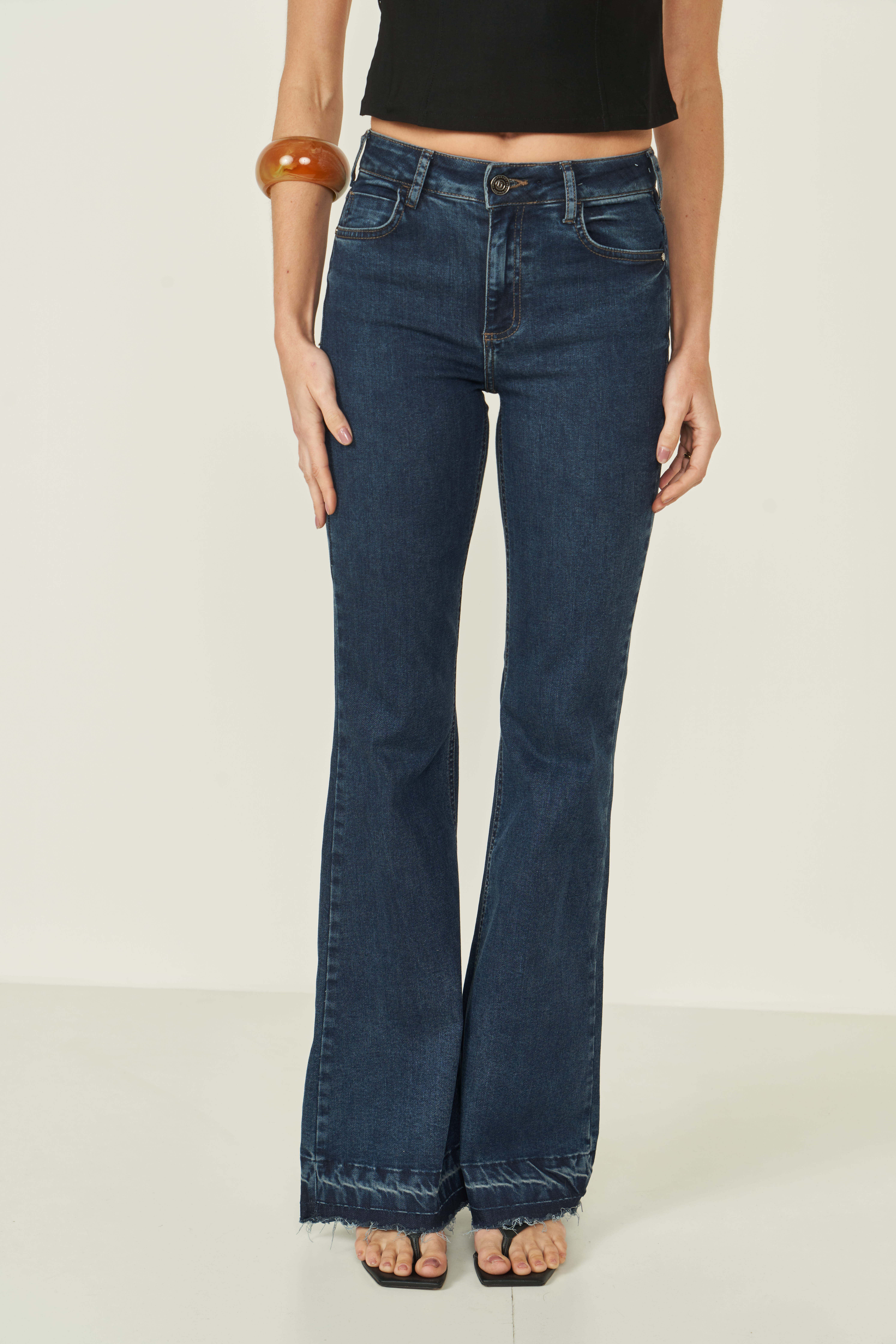 CALÇA JEANS NOVA YORK FLARE 36 INDIGO