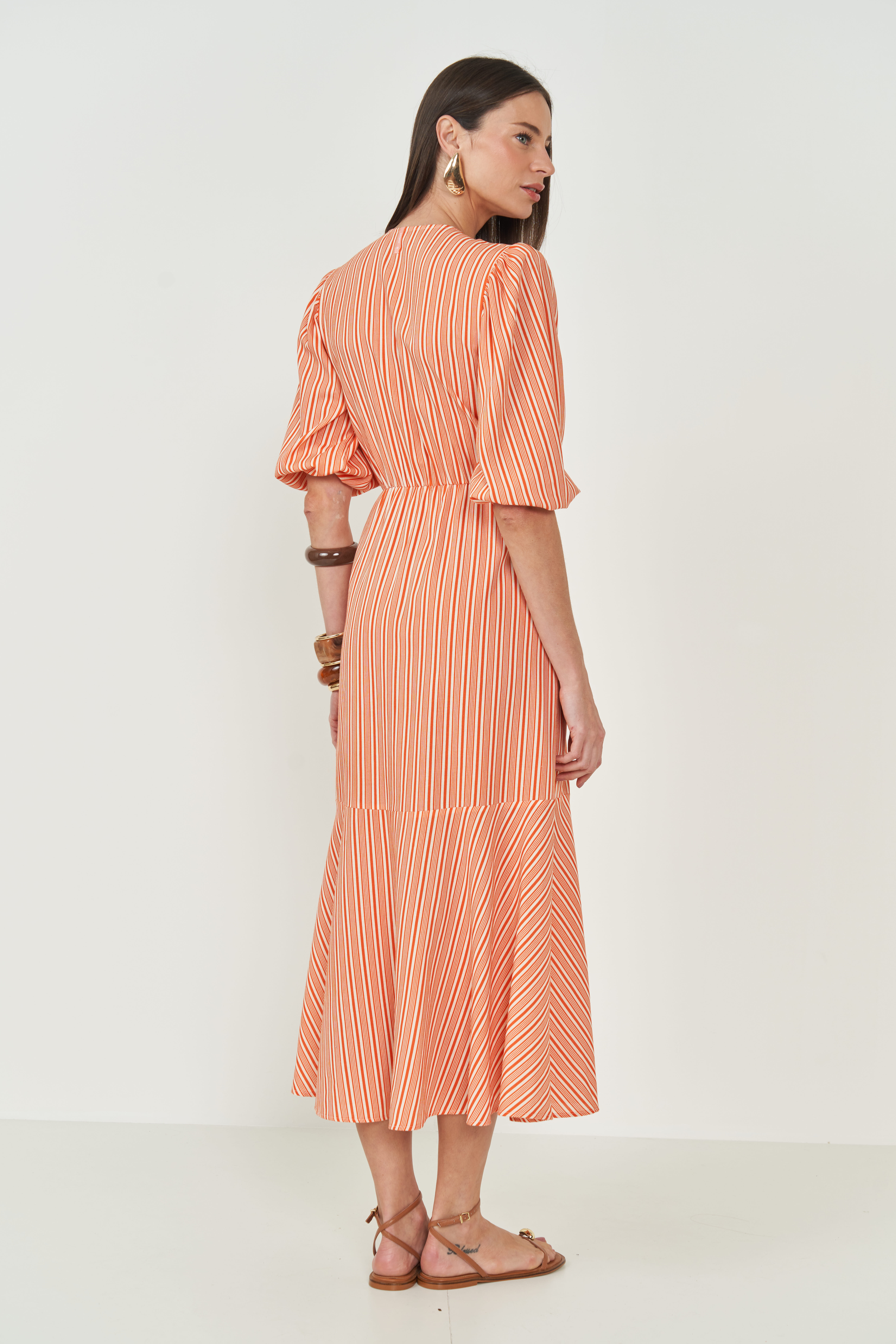 VESTIDO LINHO LISTRADO PP LIST.PARADISIA.