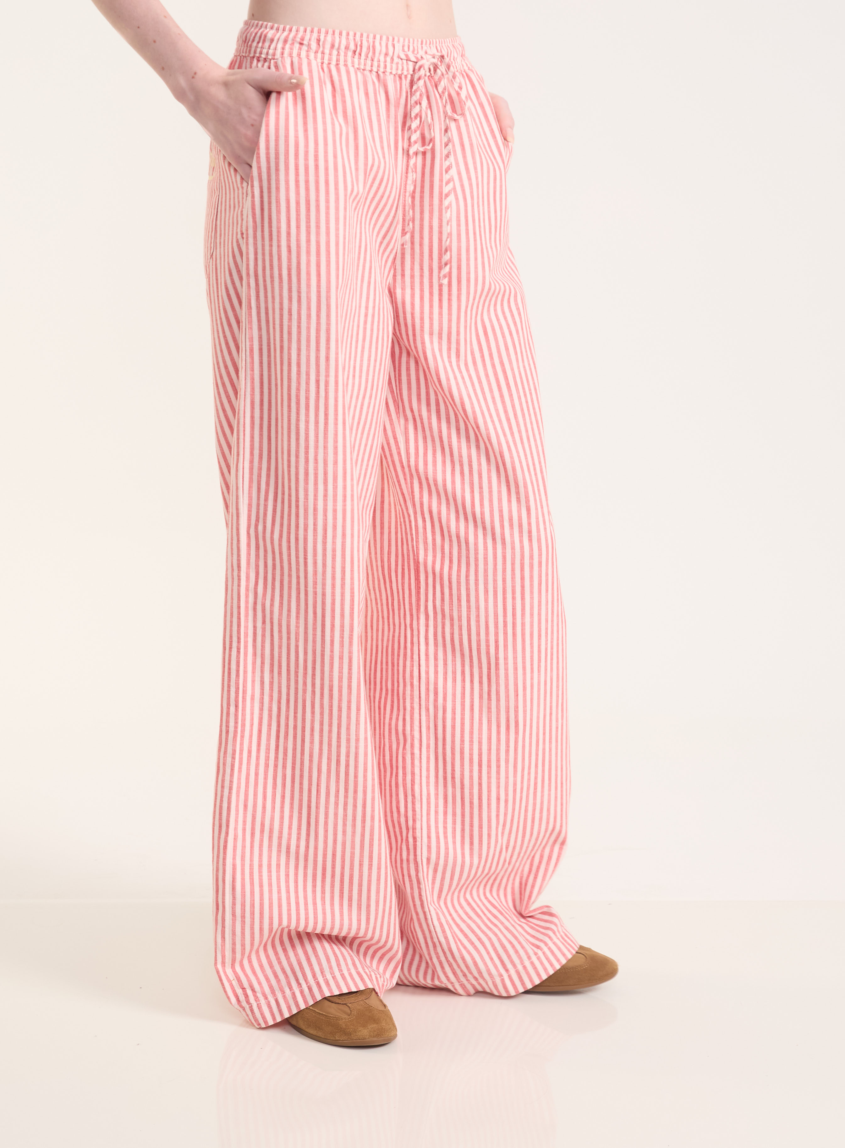 CALÇA SARJA TOQUIO WIDE 36 LISTRADO