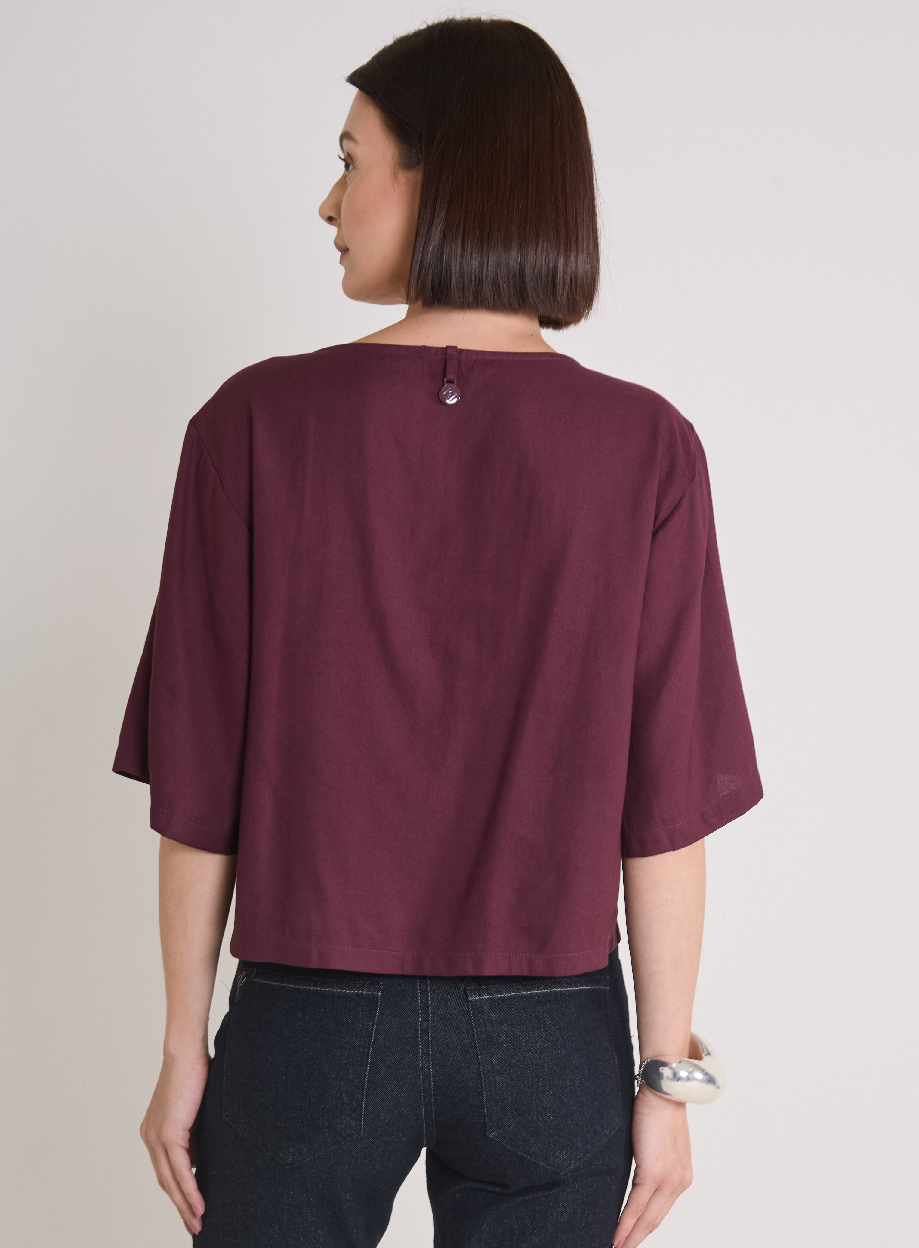 BLUSA LINHO M BORDO DATE