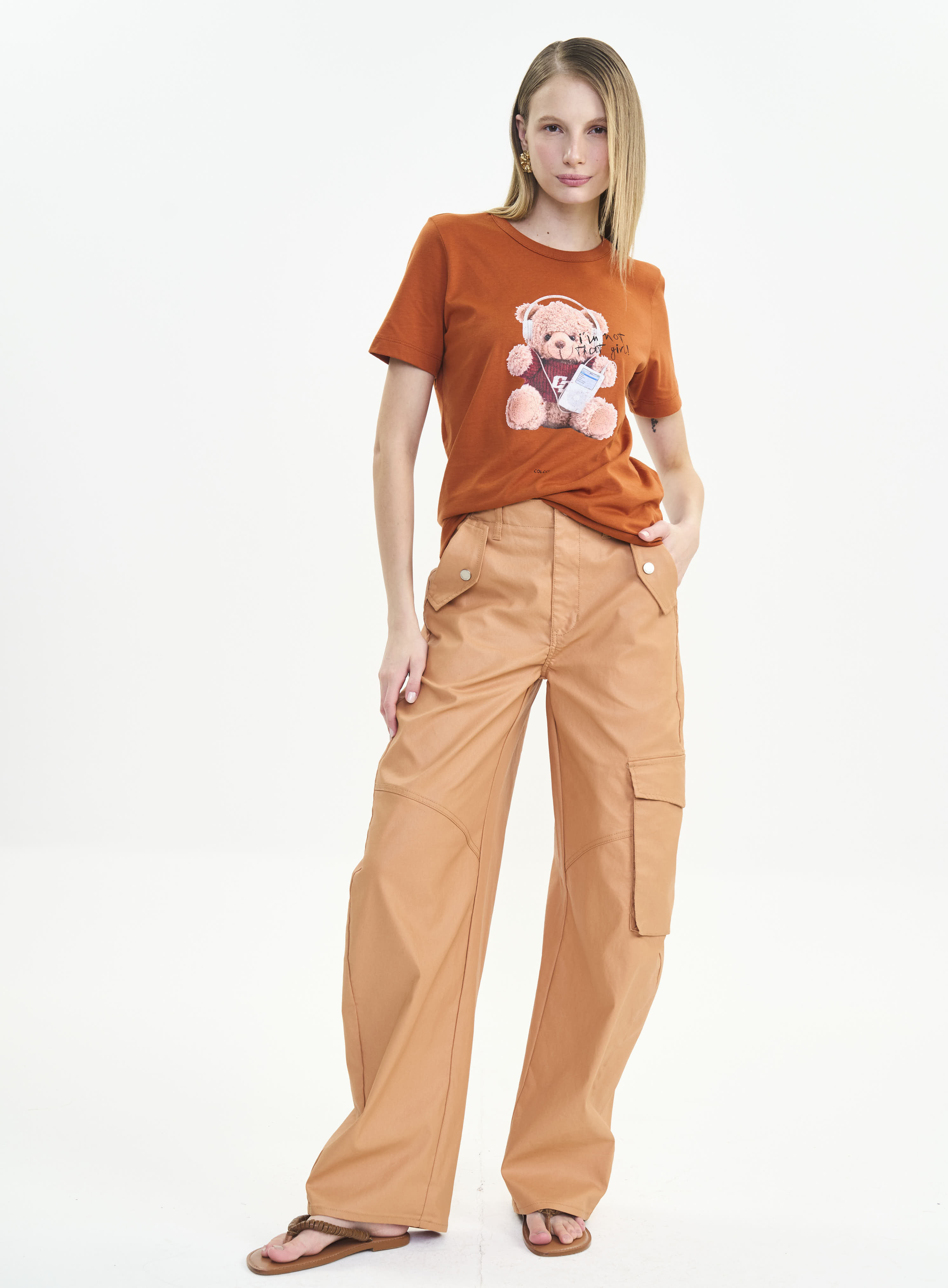 CAMISETA COLCCI M MARROM RUSTY IRON