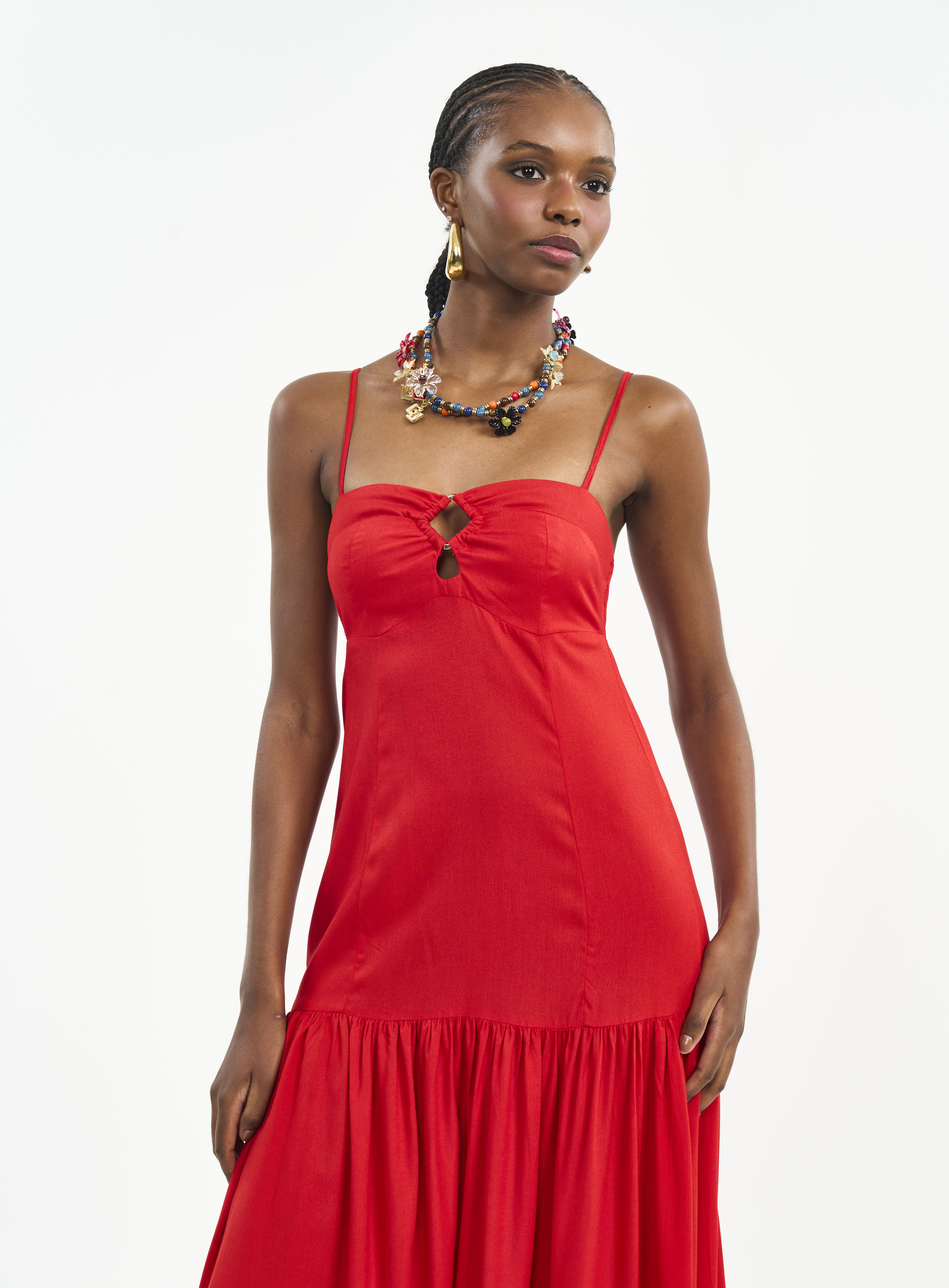 VESTIDO COLCCI P VERMELHO SPARKLY