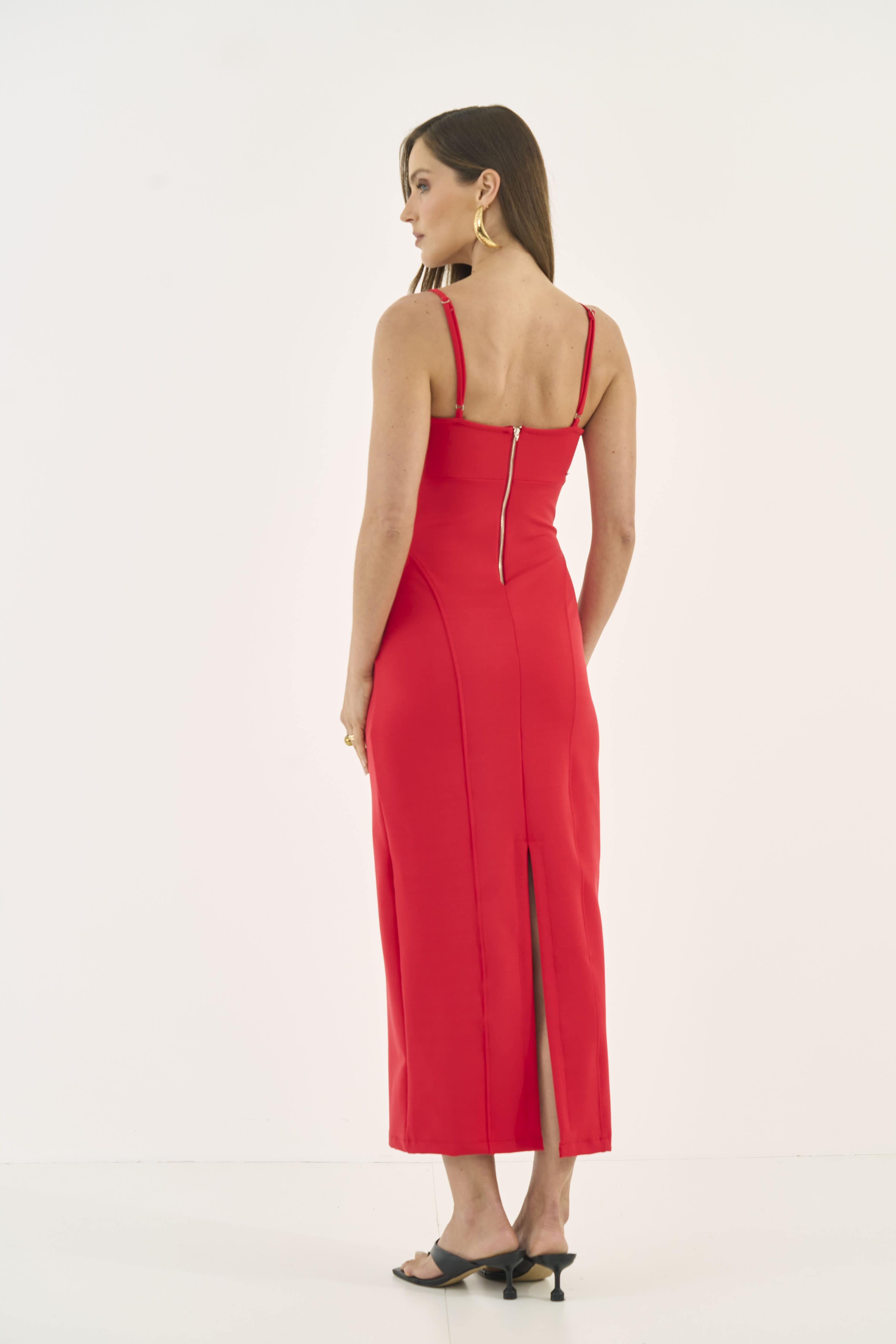 VESTIDO COLCCI G VERMELHO SPARKLY