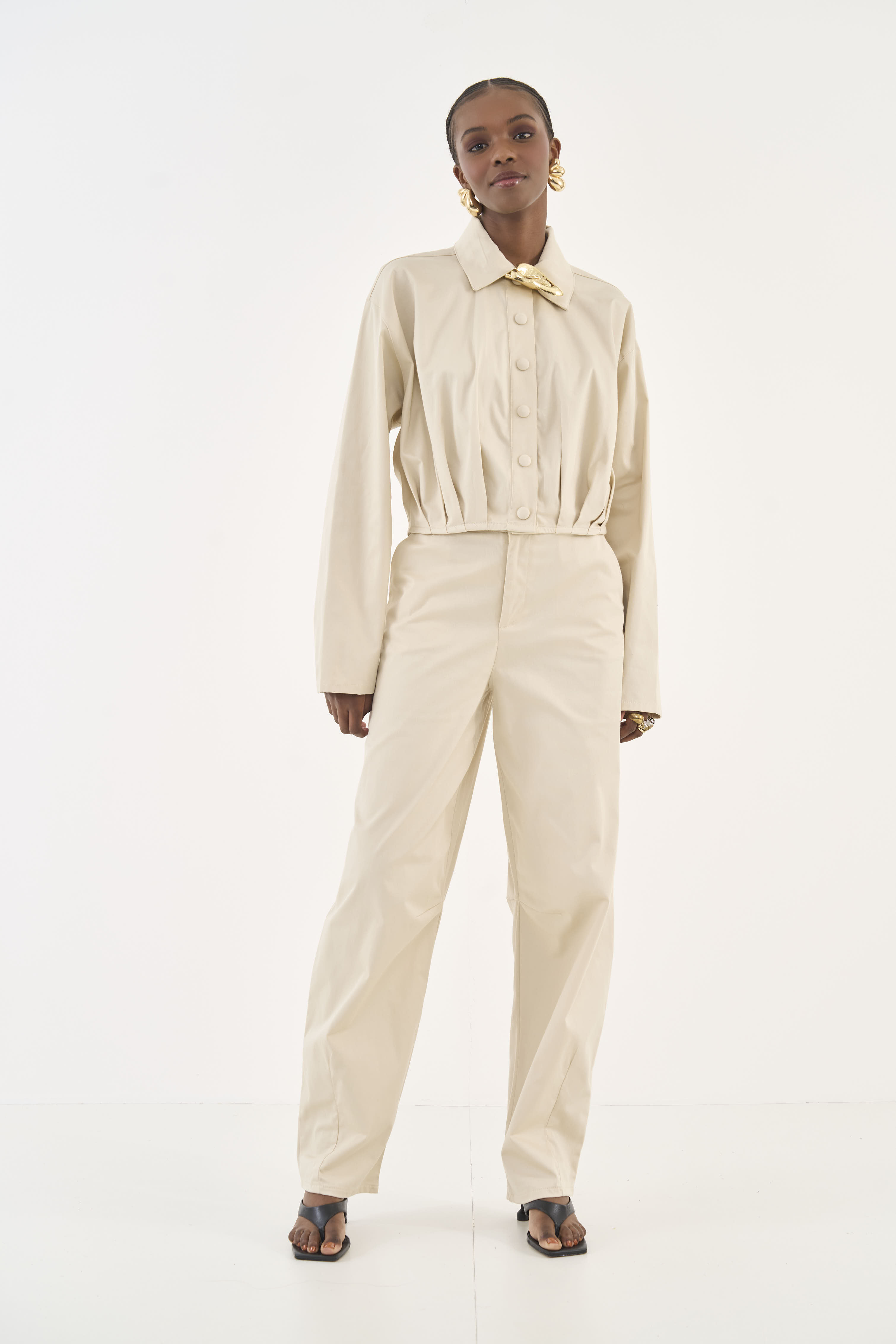 JAQUETA COLCCI G BEGE TAUPE