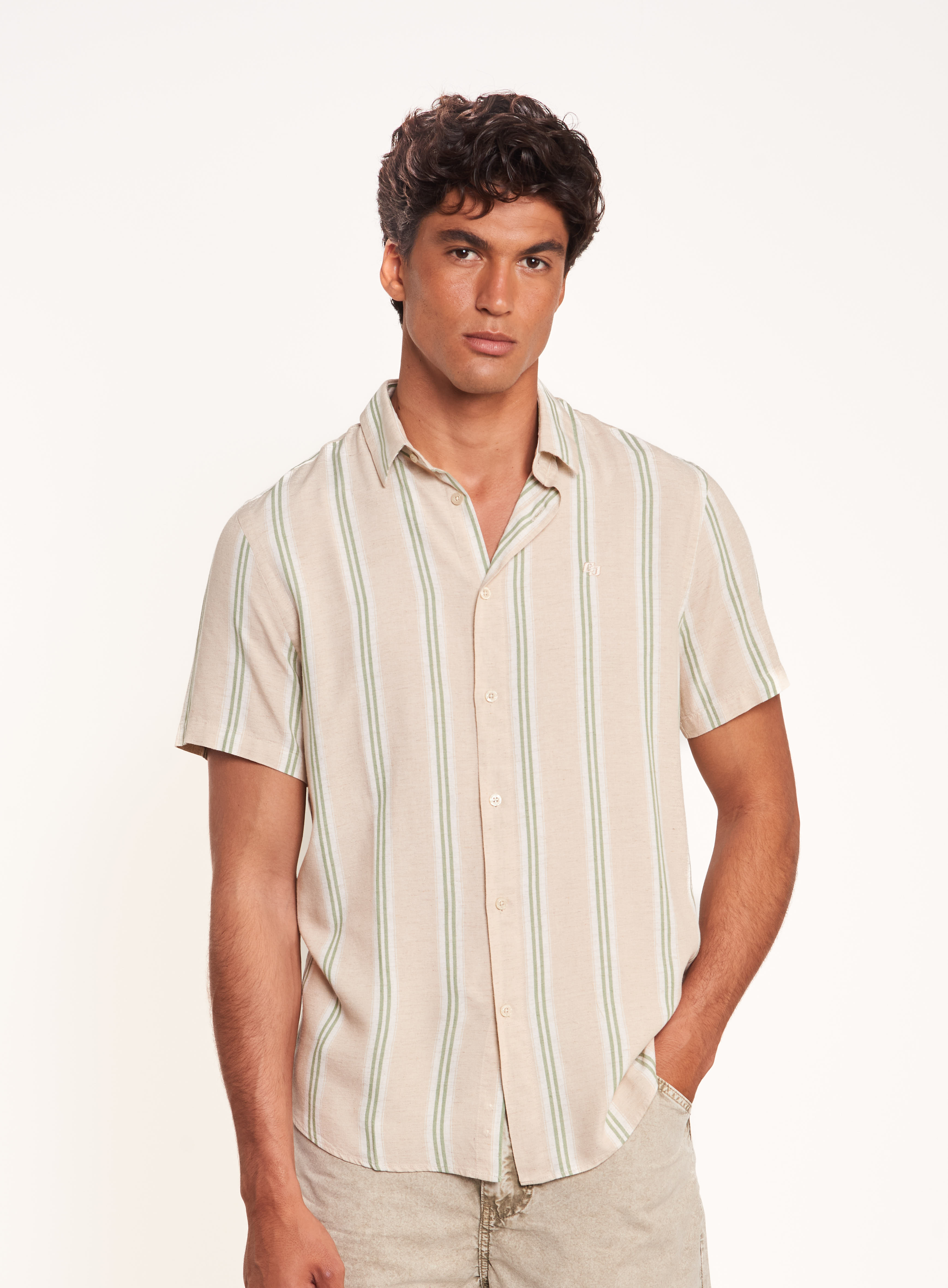 CAMISA LINHO LISTRADA RELAX G LISTRADO