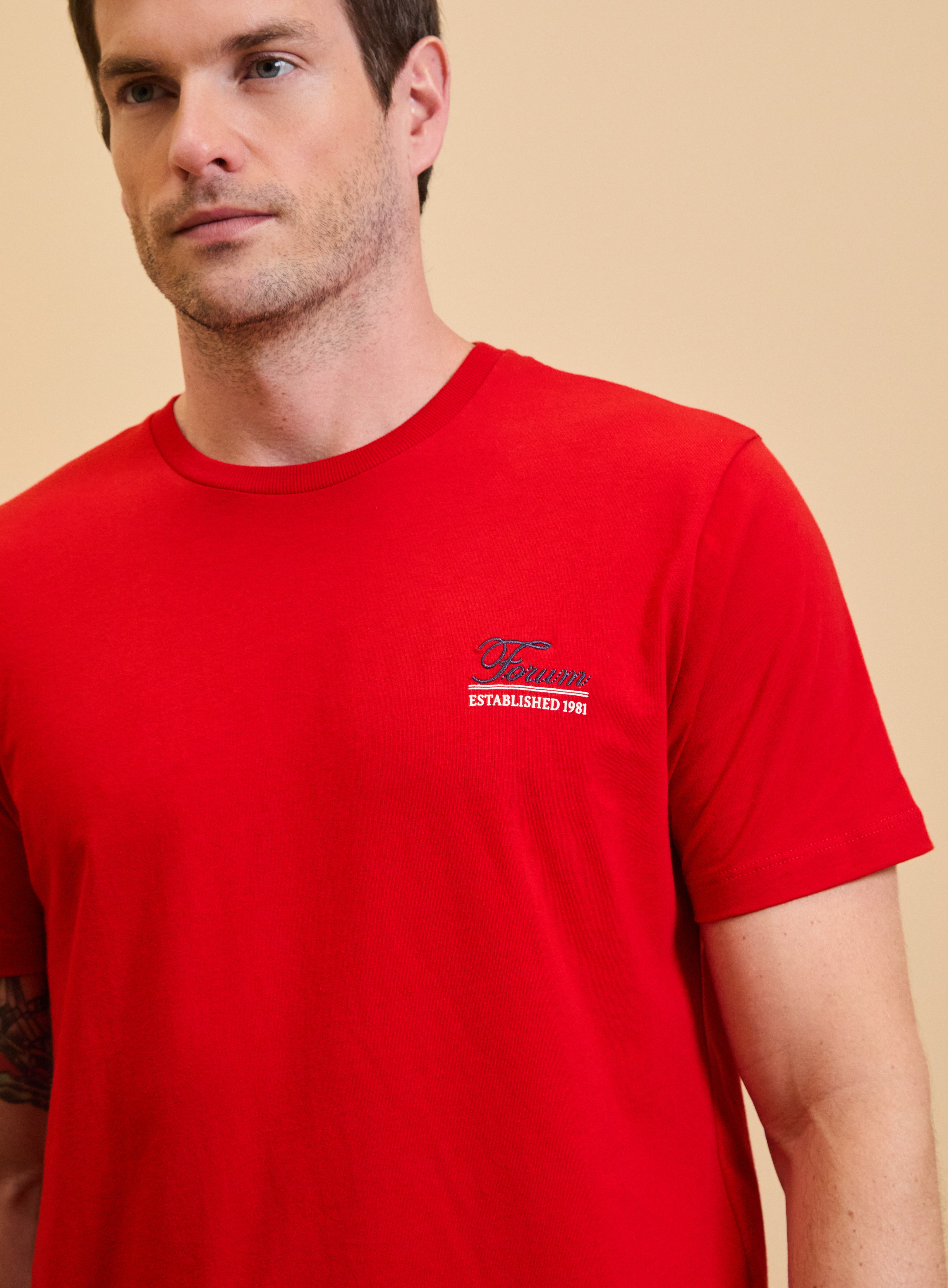 CAMISETA FORUM M VERMELHO SPARKLY