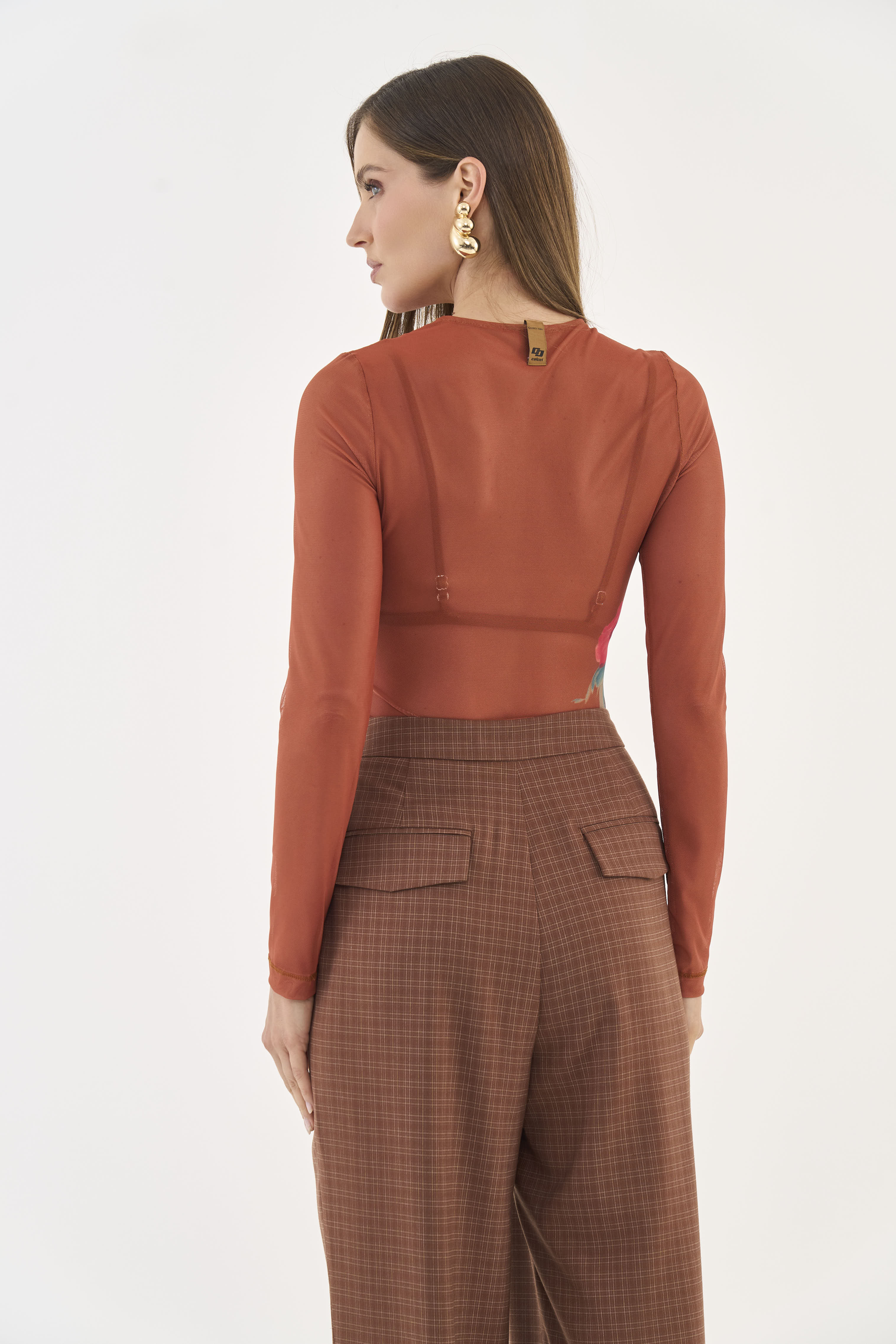 BLUSA TULE M MARROM DROME
