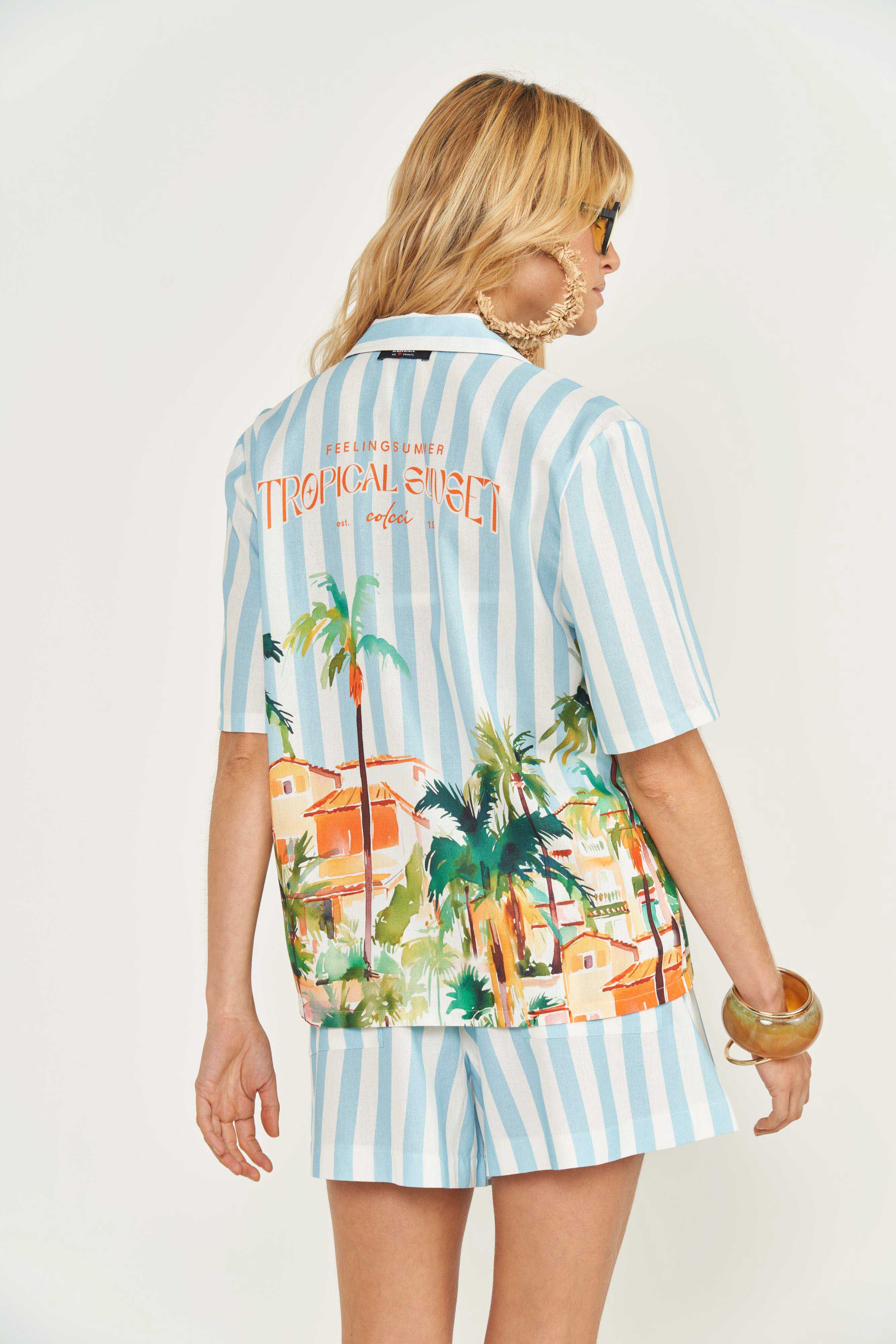 CAMISA LINHO ESTAMPADA P LITORAL II