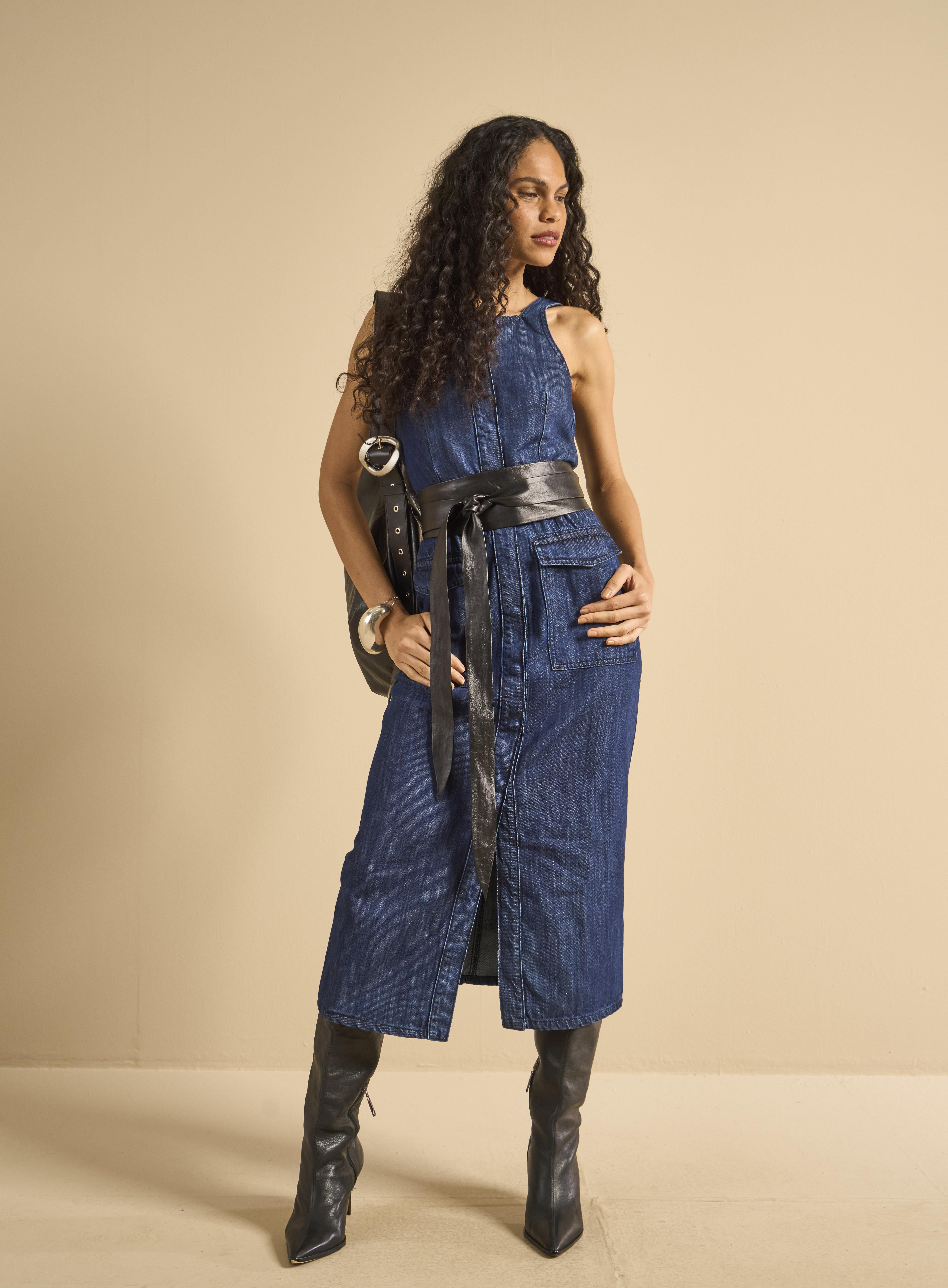 VESTIDO JEANS P IND.PRETO