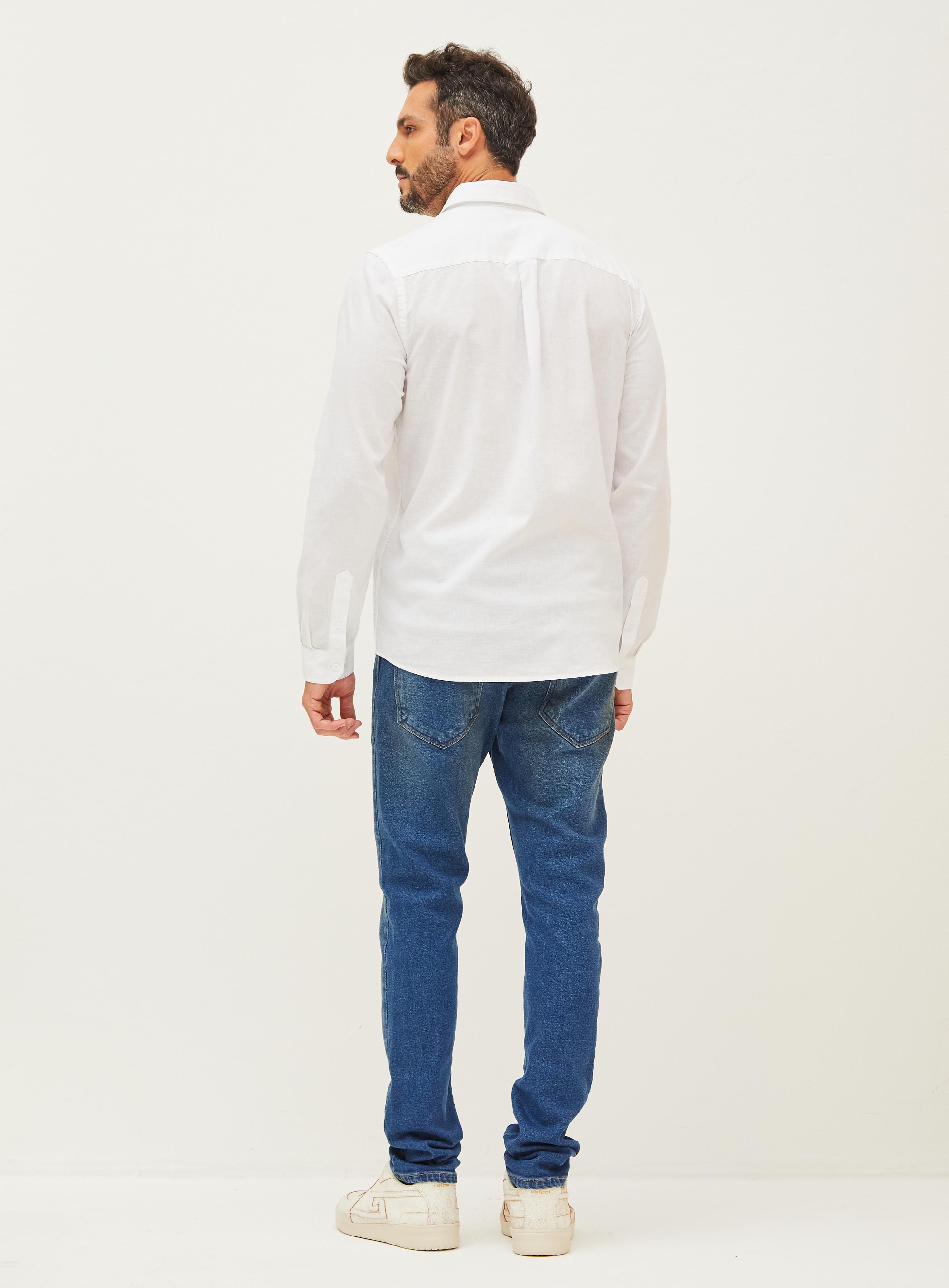 CAMISA LINHO RELAX G AZUL SKEY