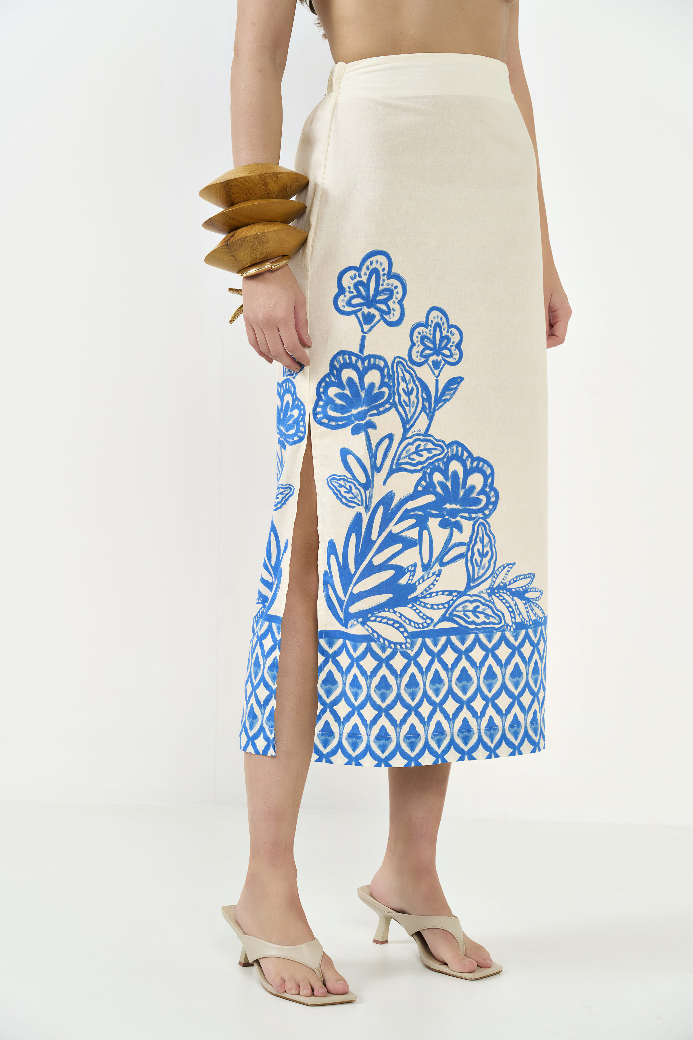 SAIA ESTAMPADA M JARDIM AZUL II
