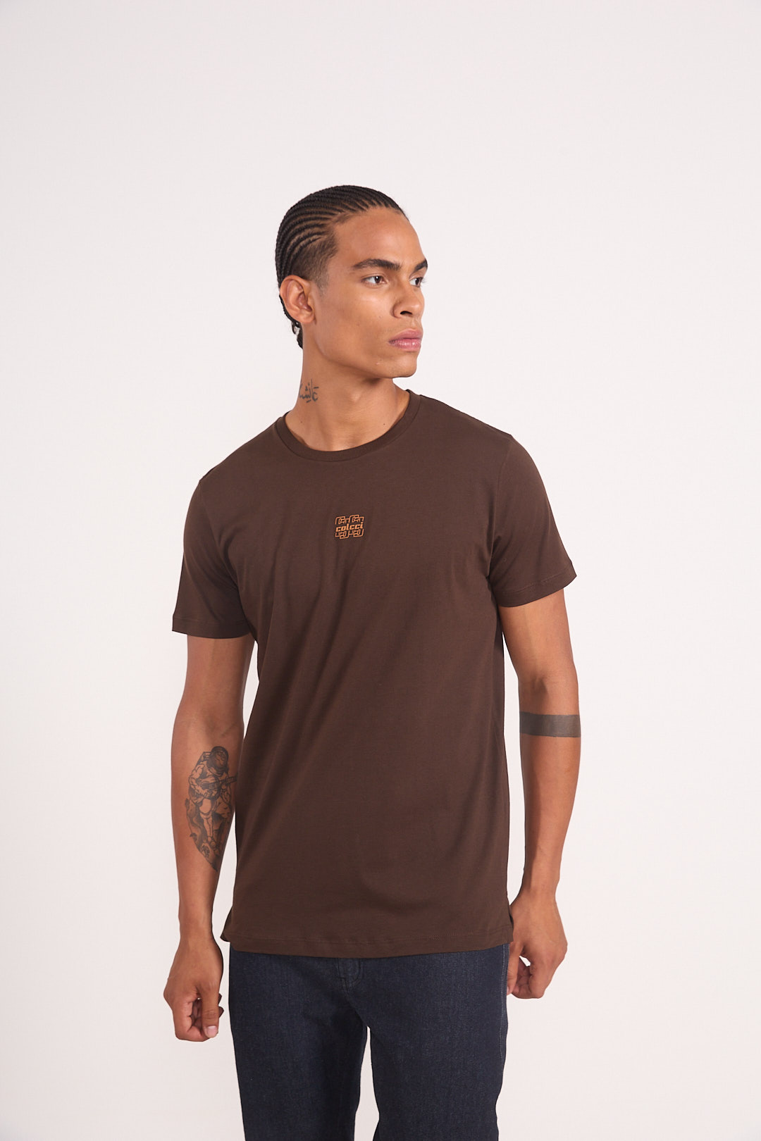 CAMISETA COLCCI P MARROM COCONUT