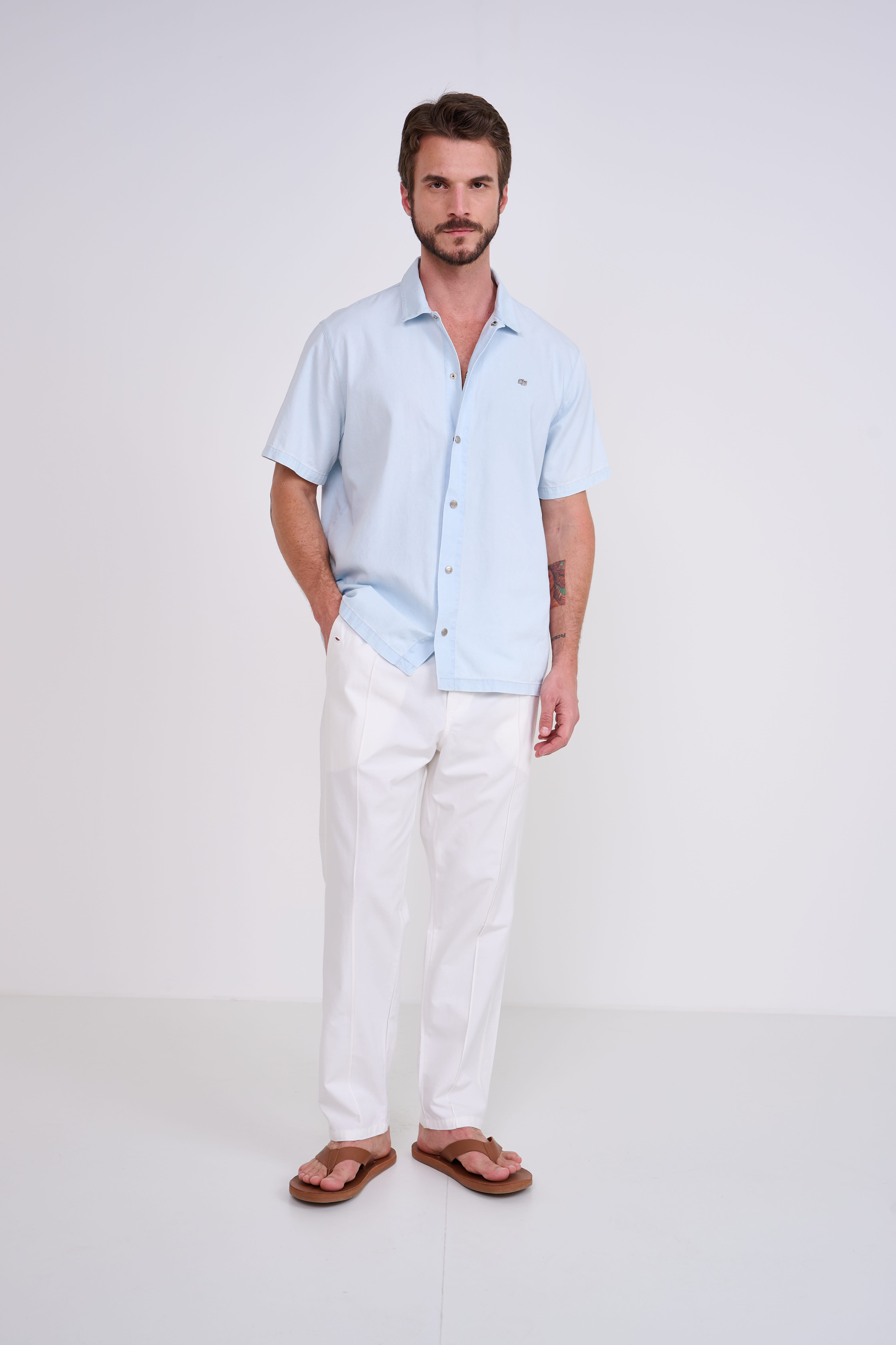 CAMISA JEANS BOX M INDIGO