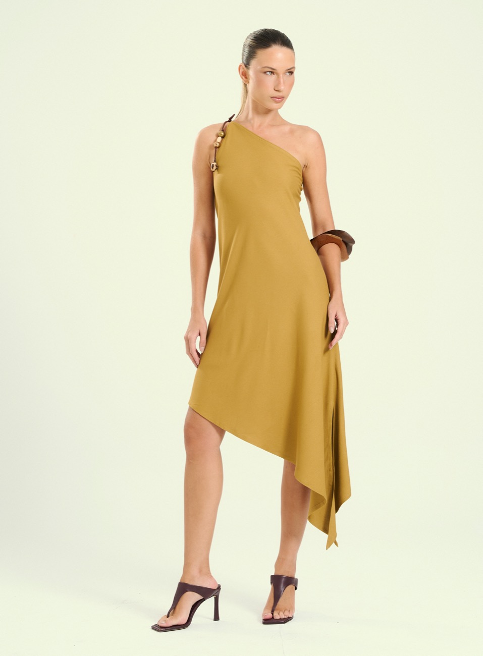 VESTIDO OPEN G BEGE GOLDEN WHE