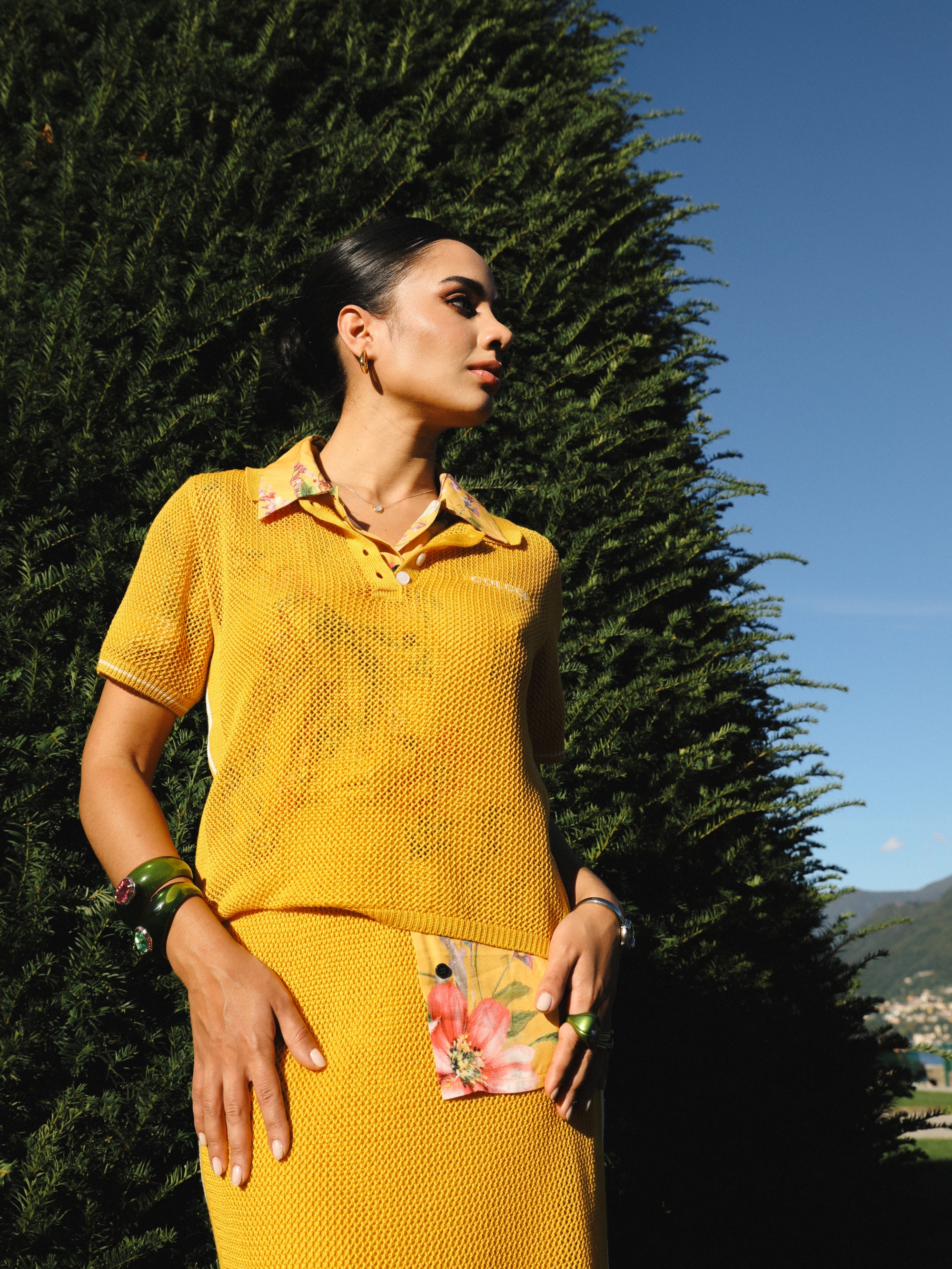 POLO TRICÔ P AMARELO SUN GLOW
