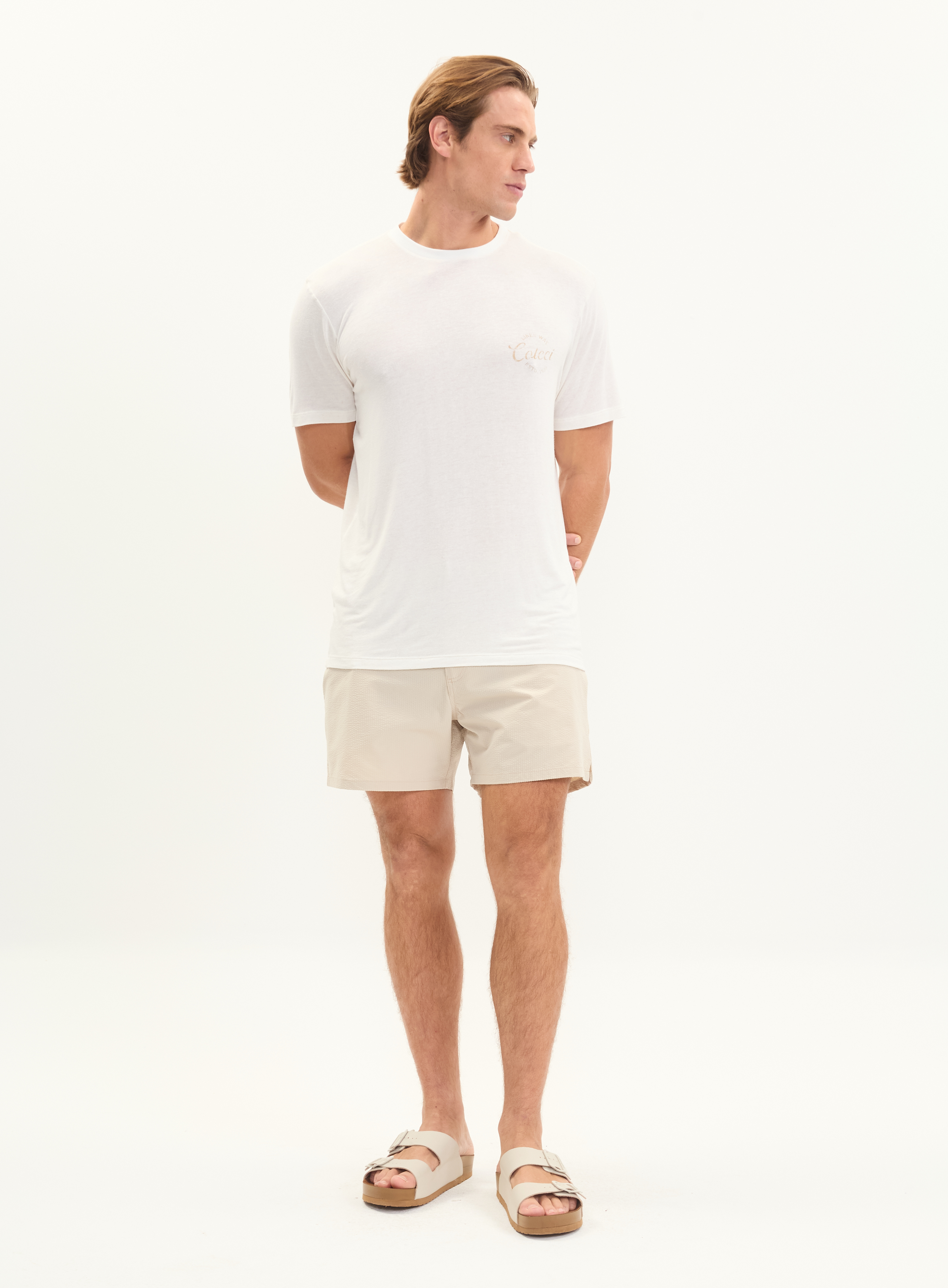 CAMISETA LINHO G BEGE/OFF