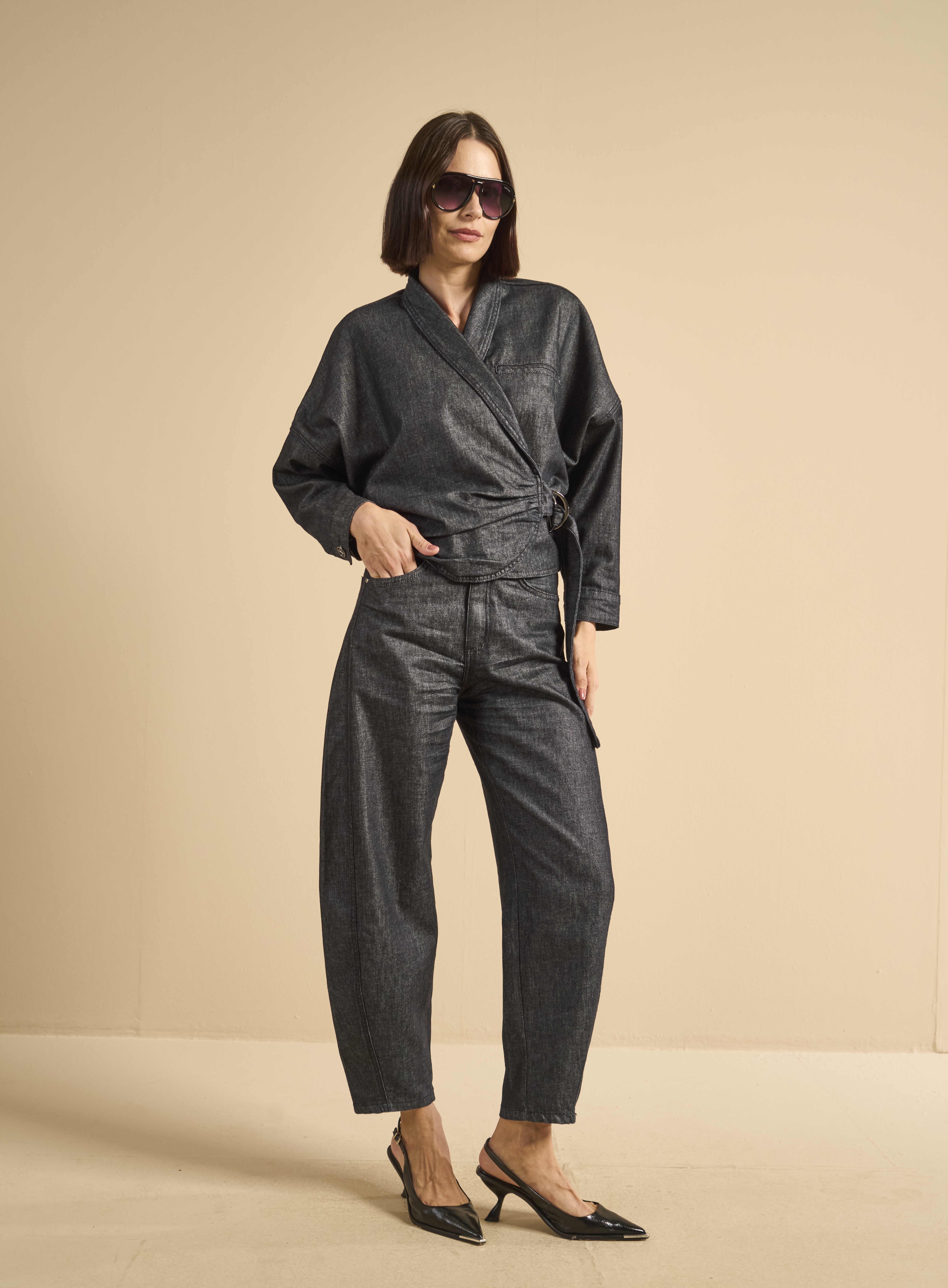 CALÇA JEANS BARREL FORUM TUFI 40 INDIGO