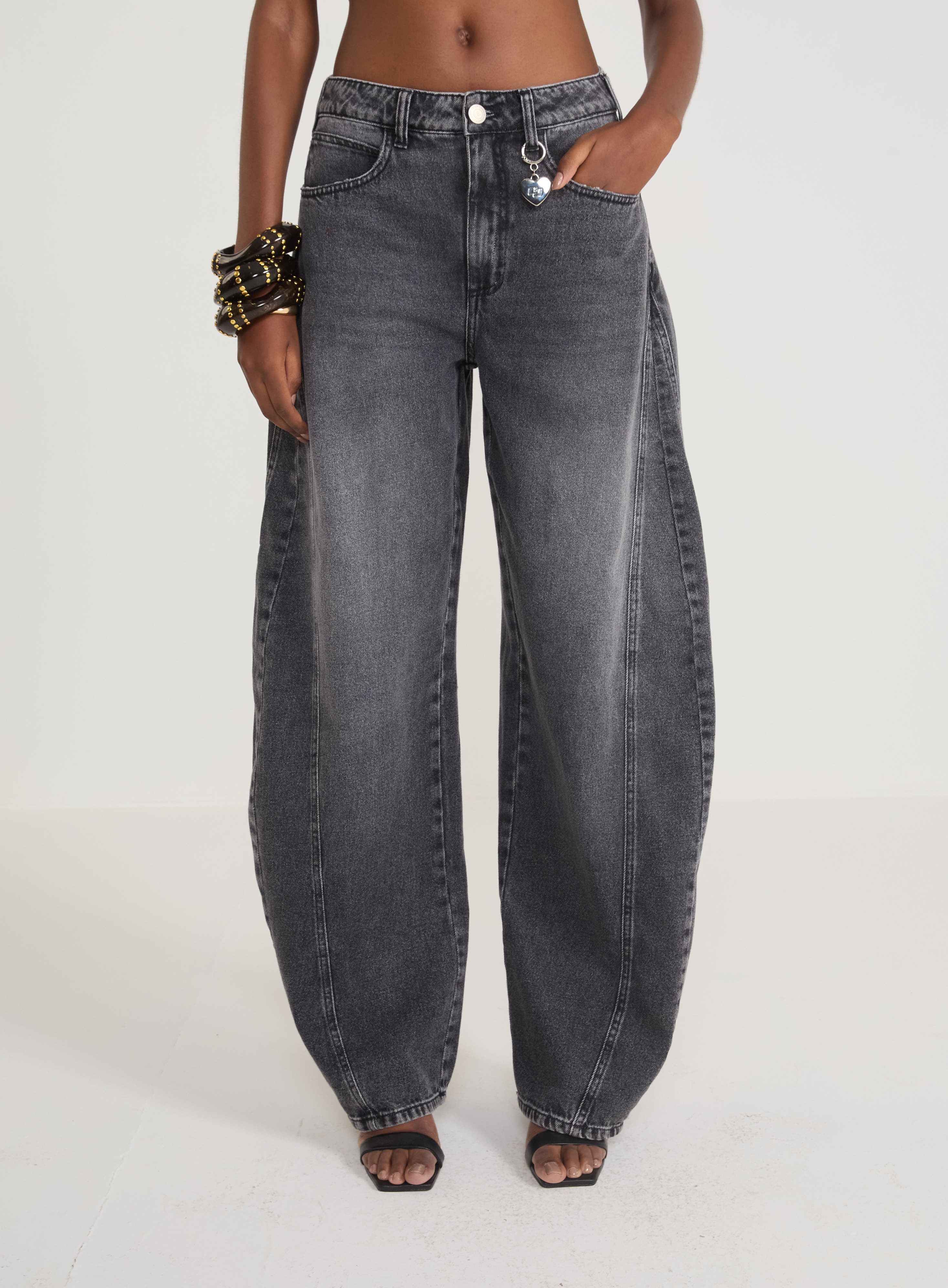 CALÇA JEANS BARRIL 46 IND.PRETO