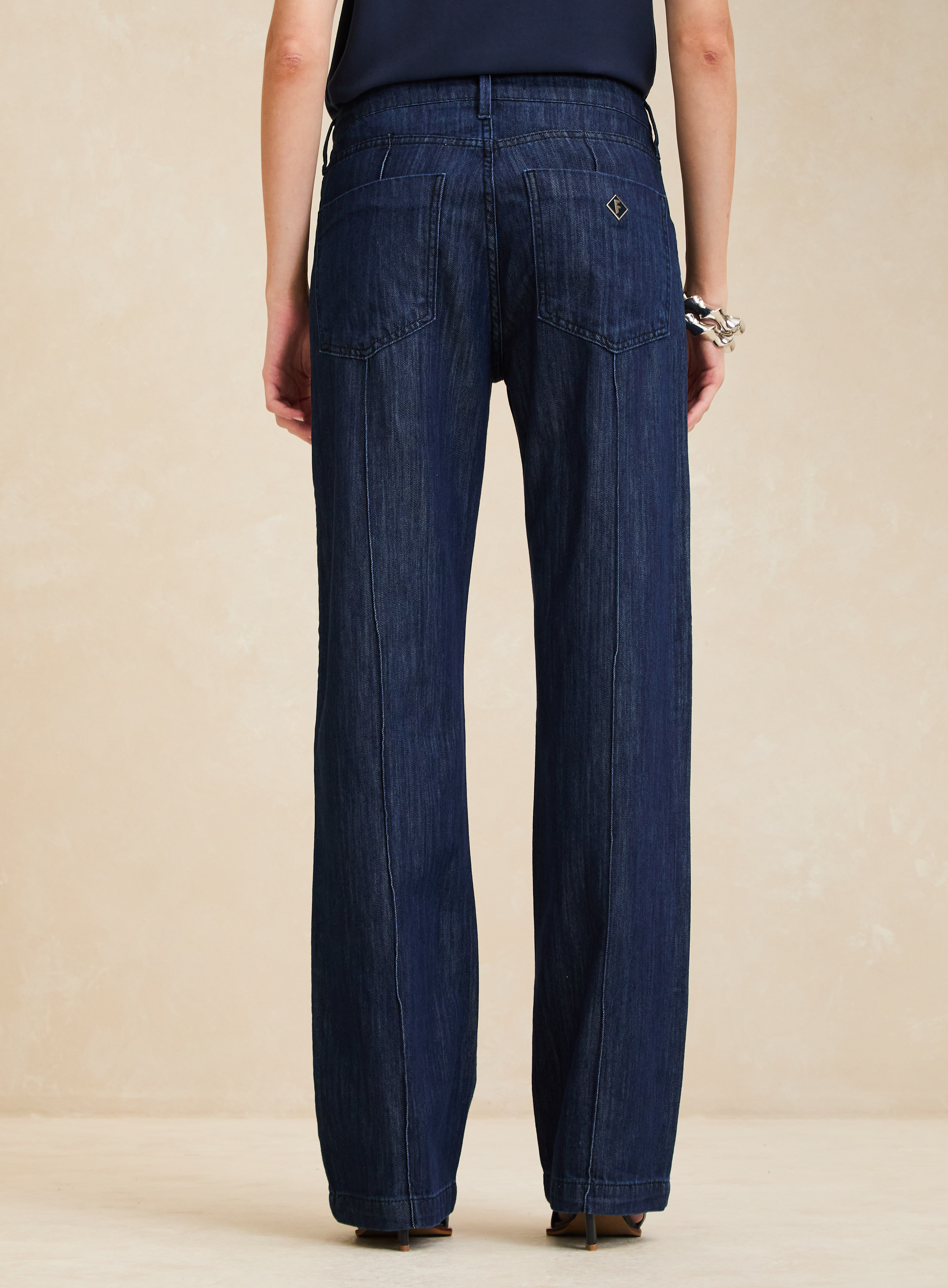 CALÇA JEANS RAQUEL WIDE LEG 38 INDIGO