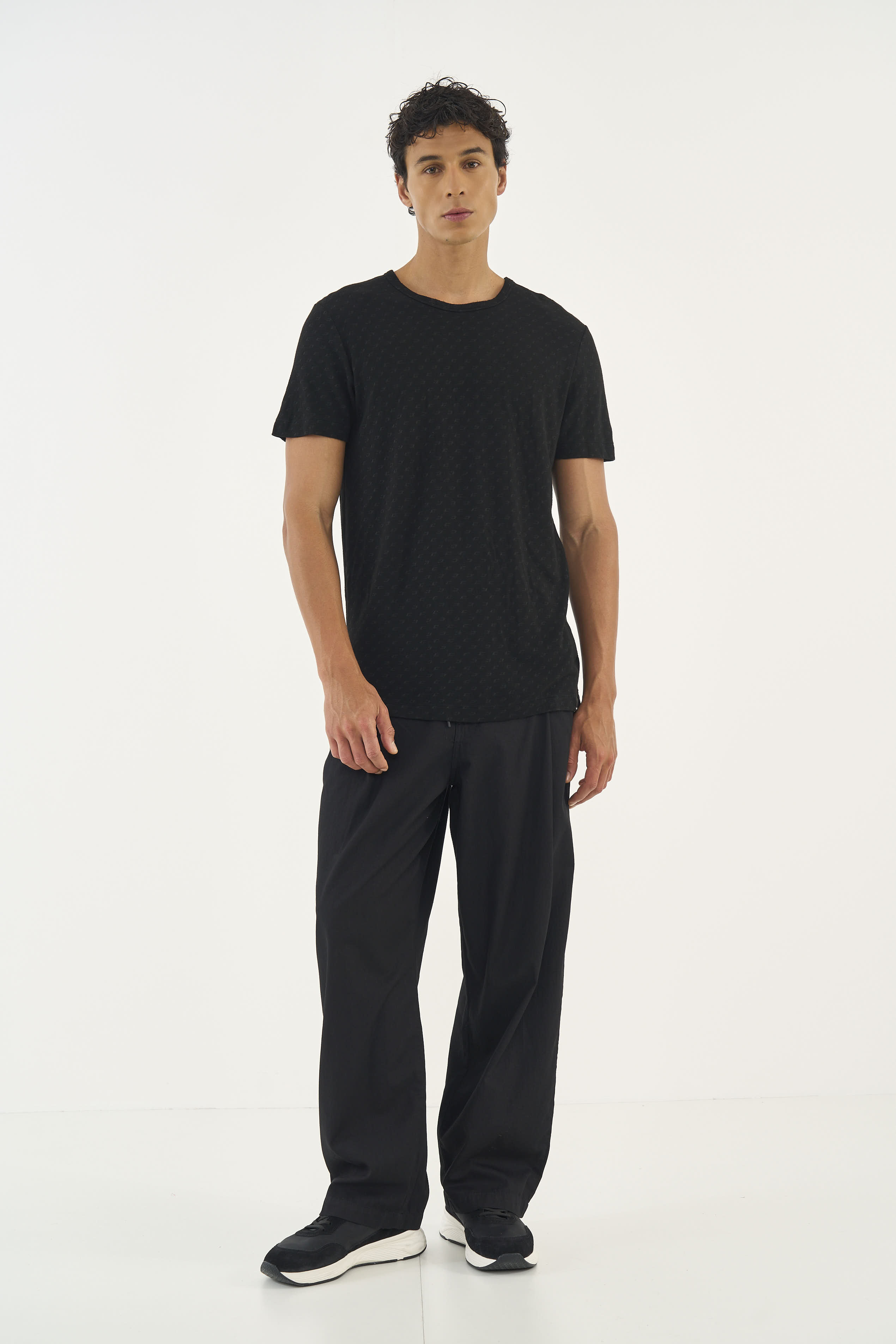 CAMISETA JACQUARD GG PRETO