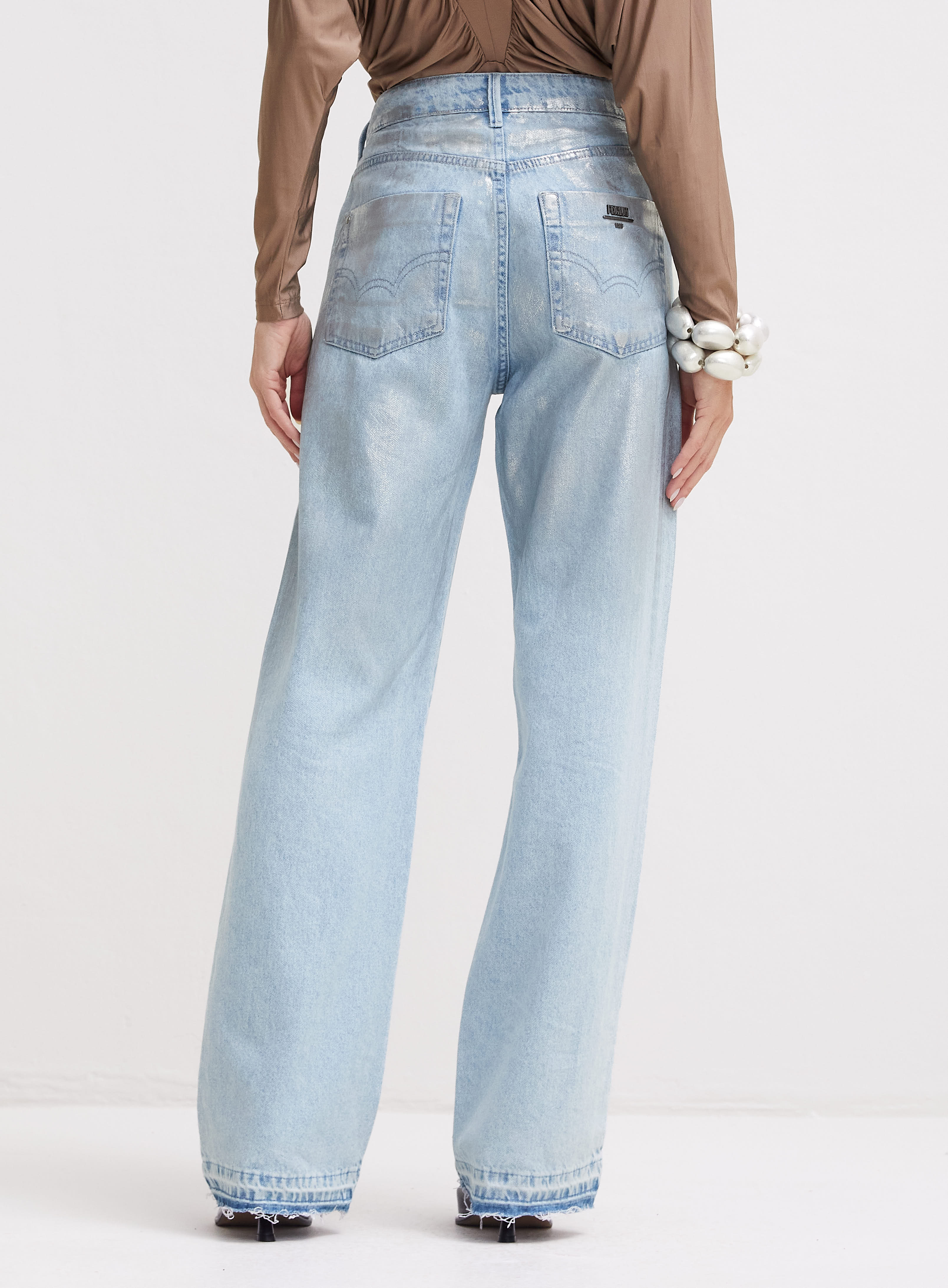 CALÇA JEANS RAQUEL WIDE LEG 38 INDIGO