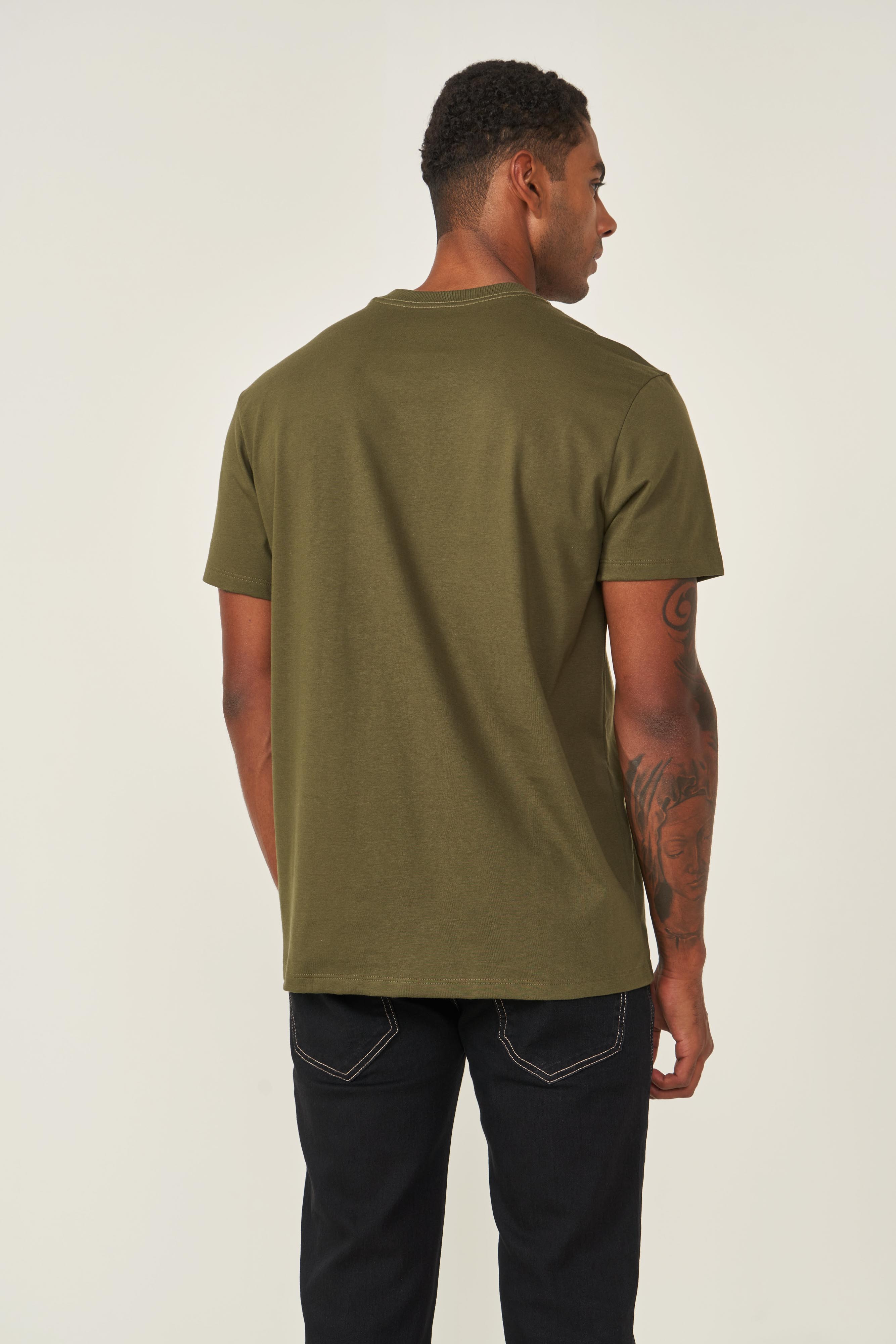 CAMISETA ESTAMPADA GG VERDE MANJERICAO