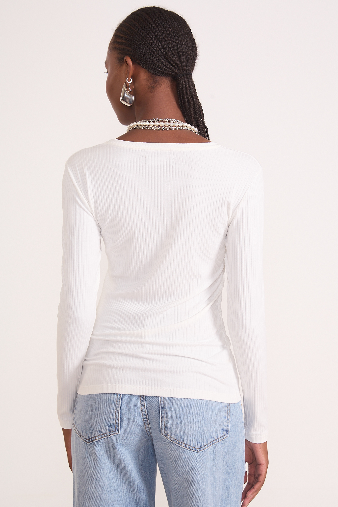 BLUSA CANELADA GG MARROM NOBUCK
