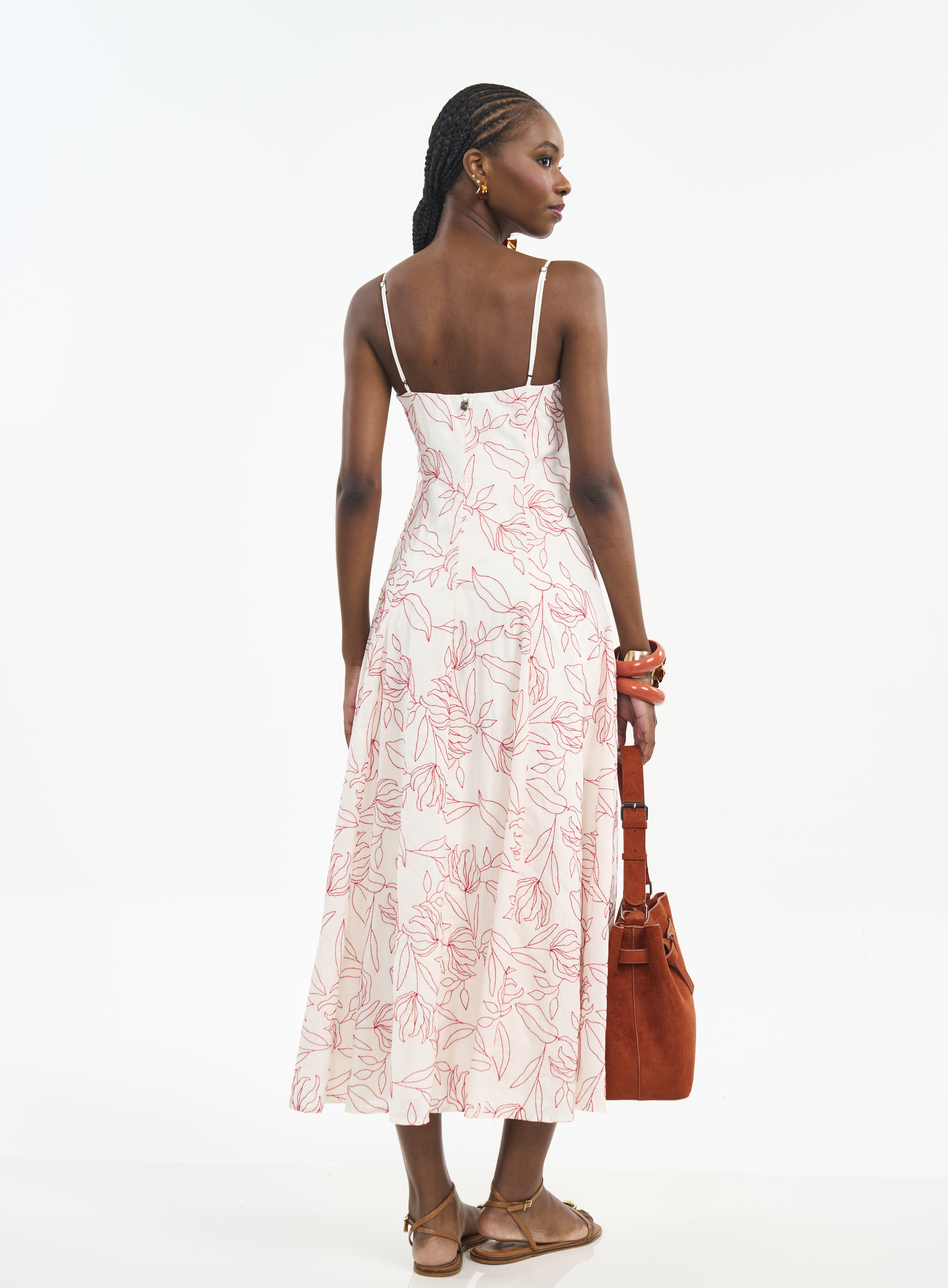 VESTIDO BORDADO P OFF/VERMELHO