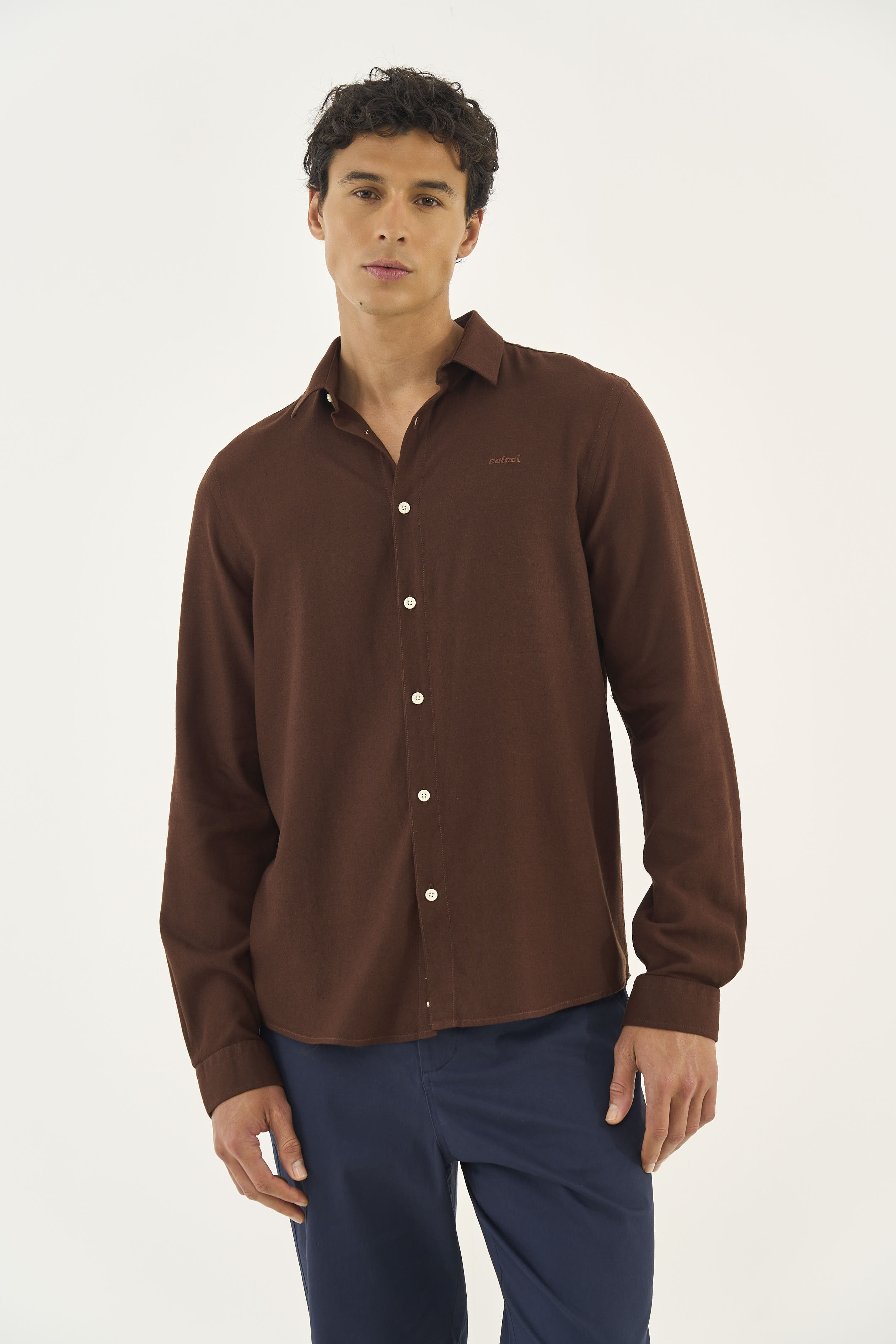 CAMISA LINHO RELAX G BEGE TAUPE