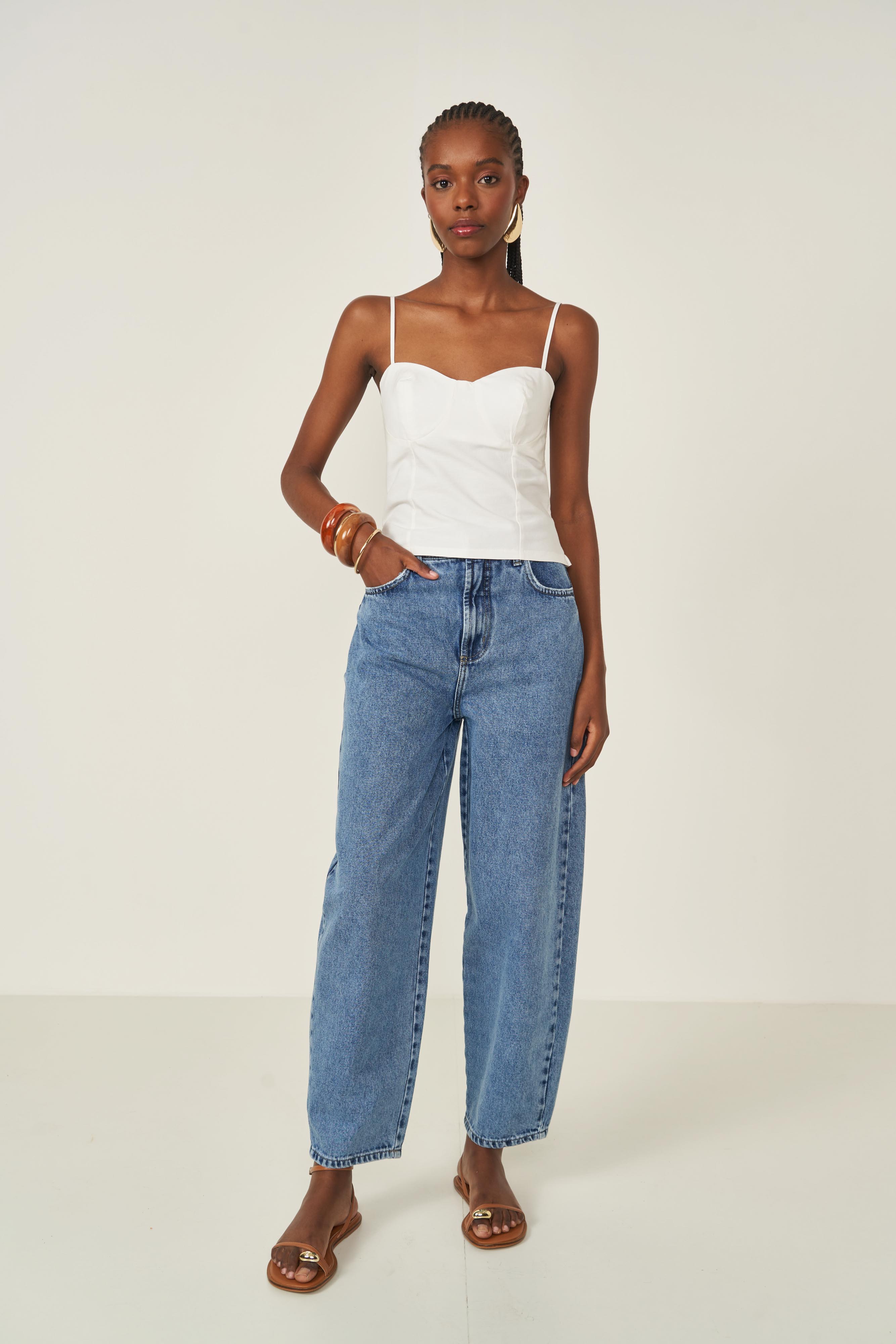 CALÇA JEANS JOANA 42 INDIGO