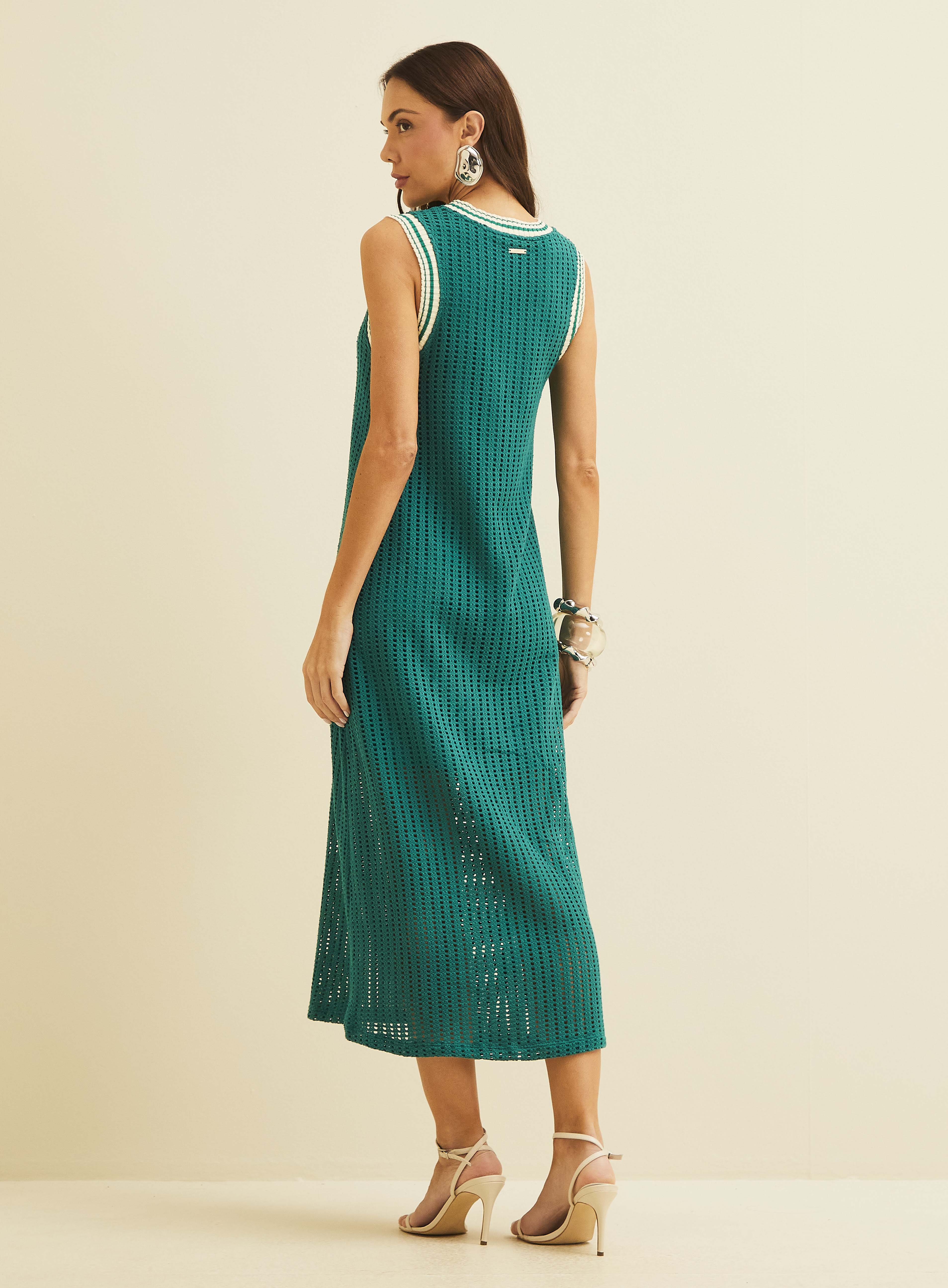 VESTIDO FORUM G VERDE PALMLEEF