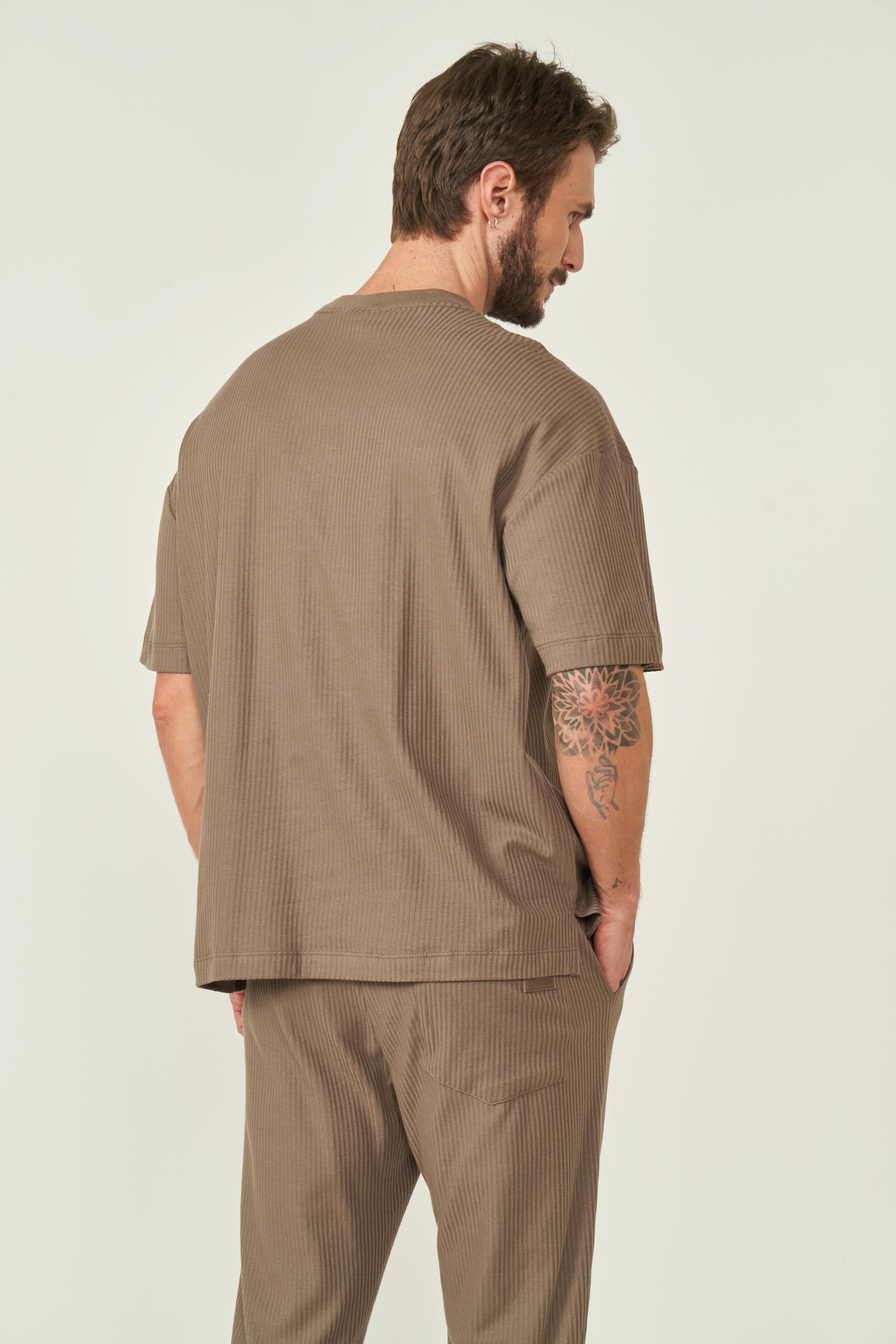CAMISETA COLCCI G BEGE CINZAS