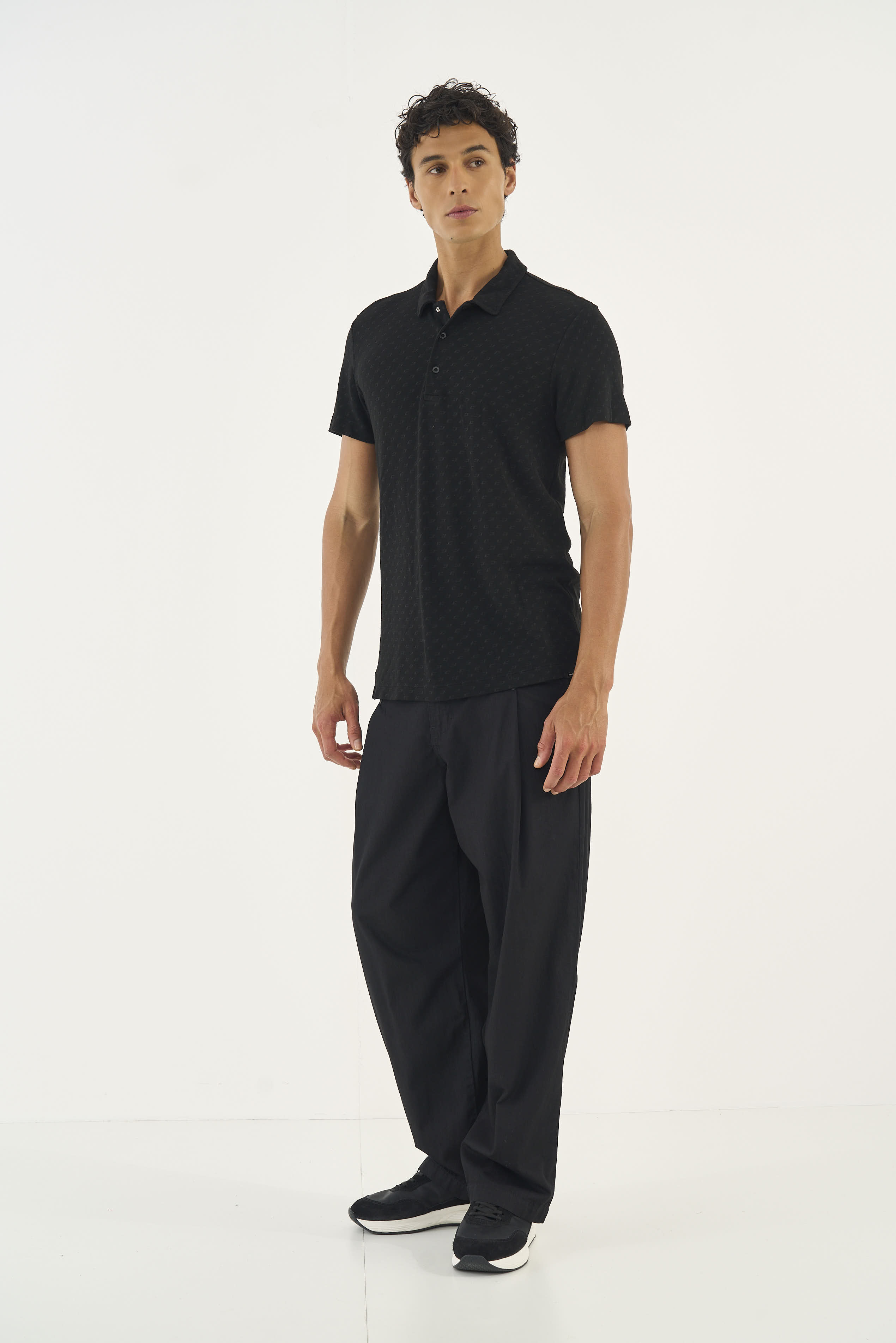 POLO JACQUARD GG PRETO
