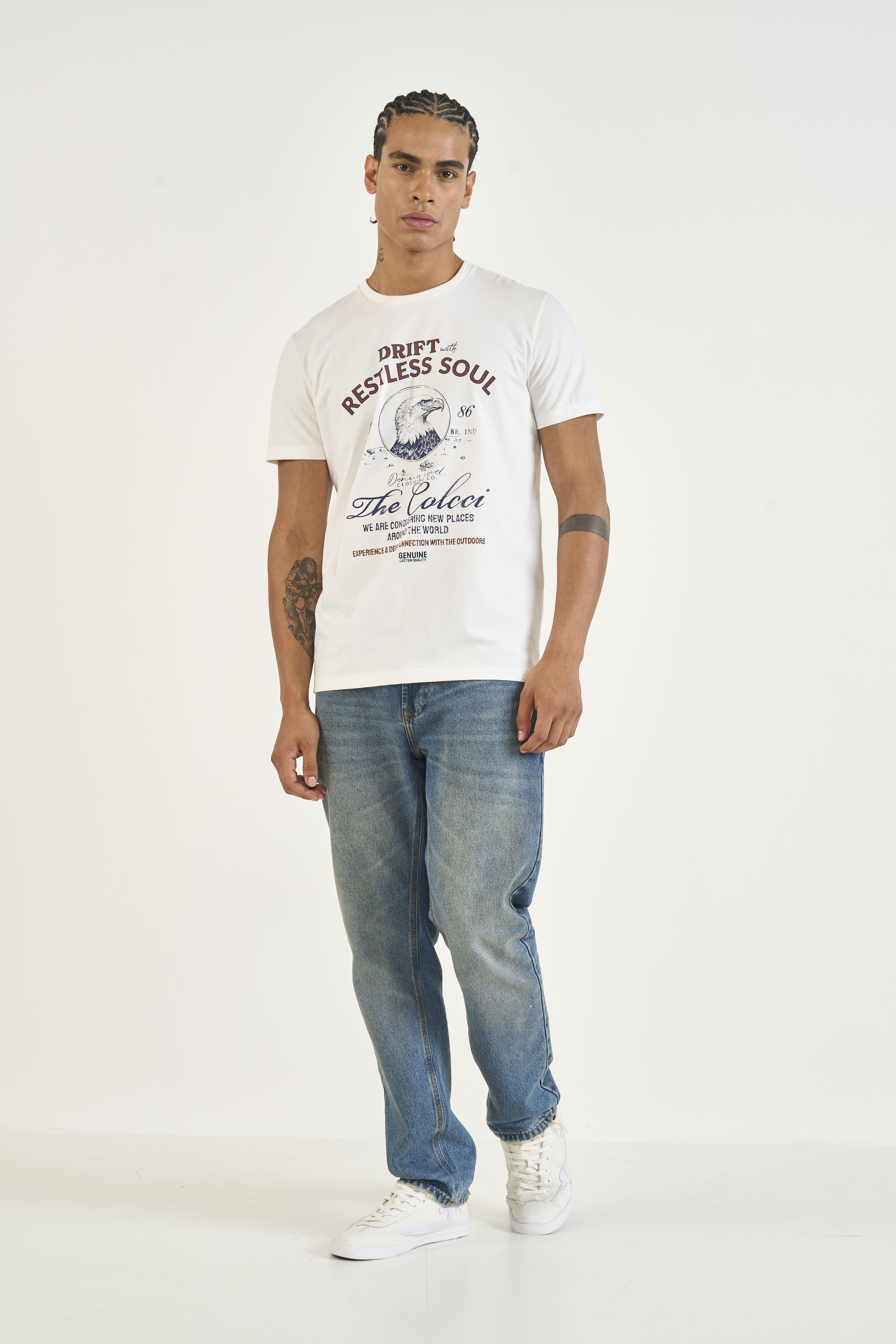 CALÇA JEANS RETA 40 INDIGO