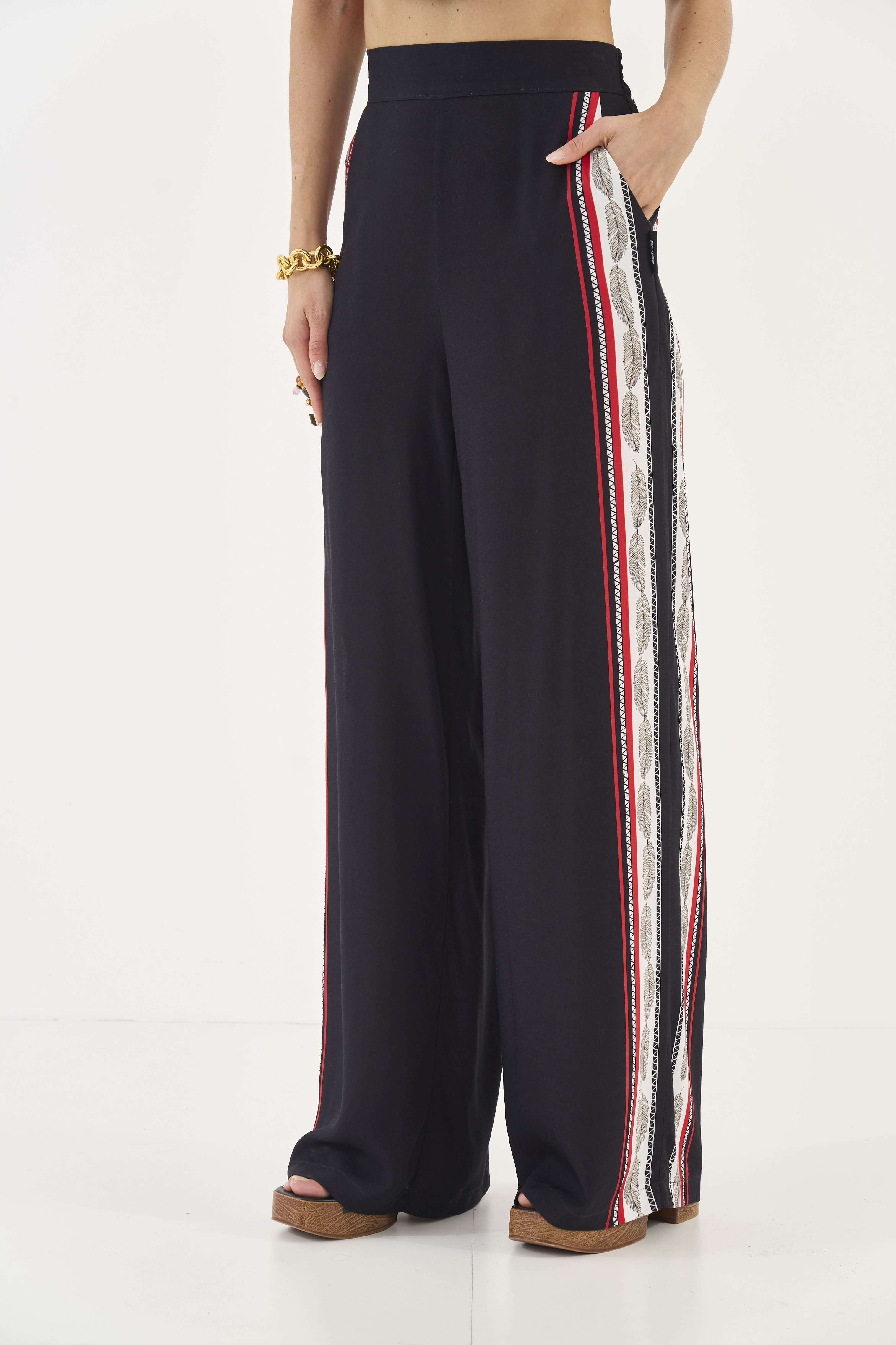 CALÇA ESTAMPADA M NOIR BOTANIC.II