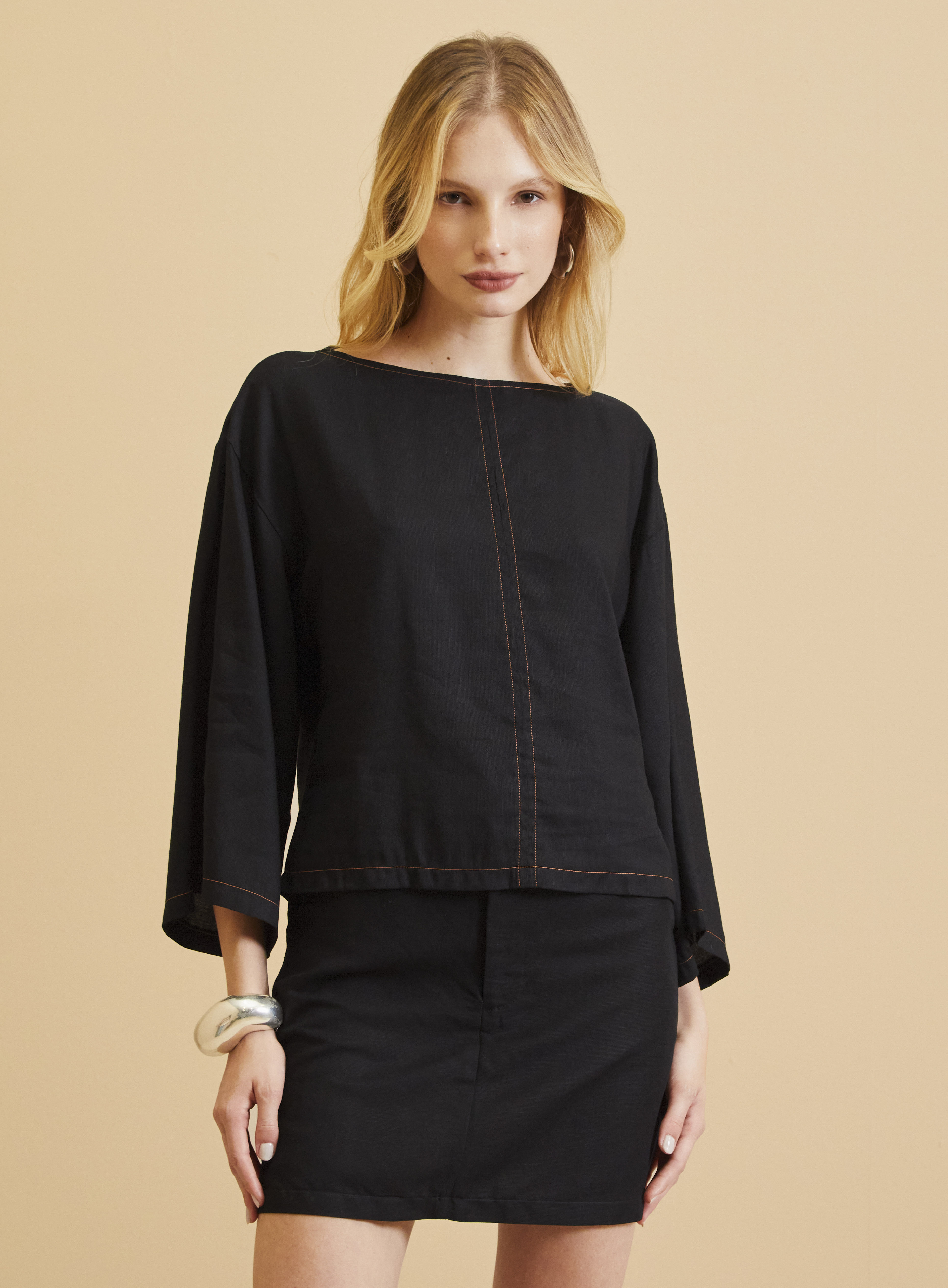 BLUSA LINHO M PRETO