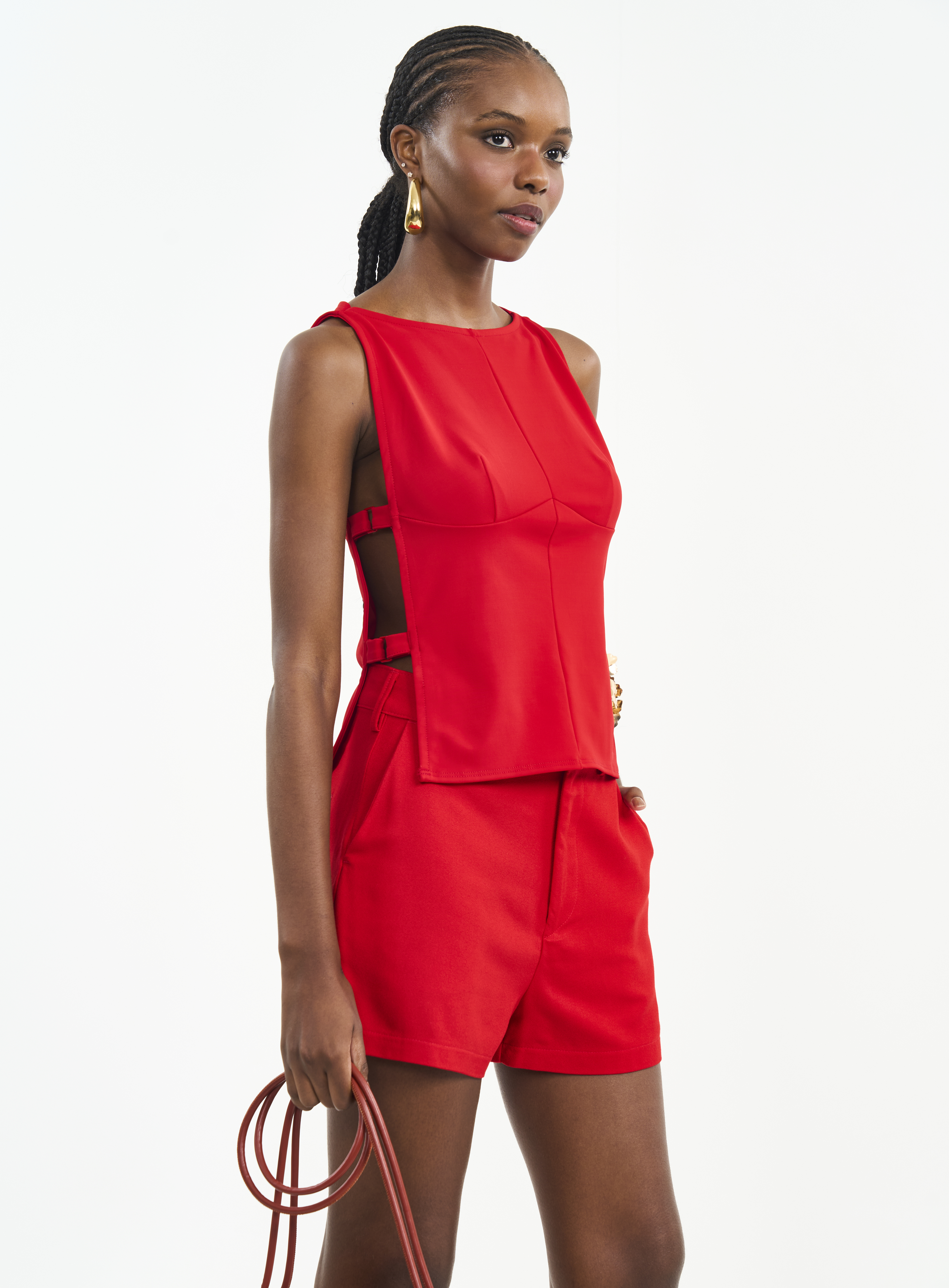 BLUSA COLCCI PP VERMELHO SPARKL
