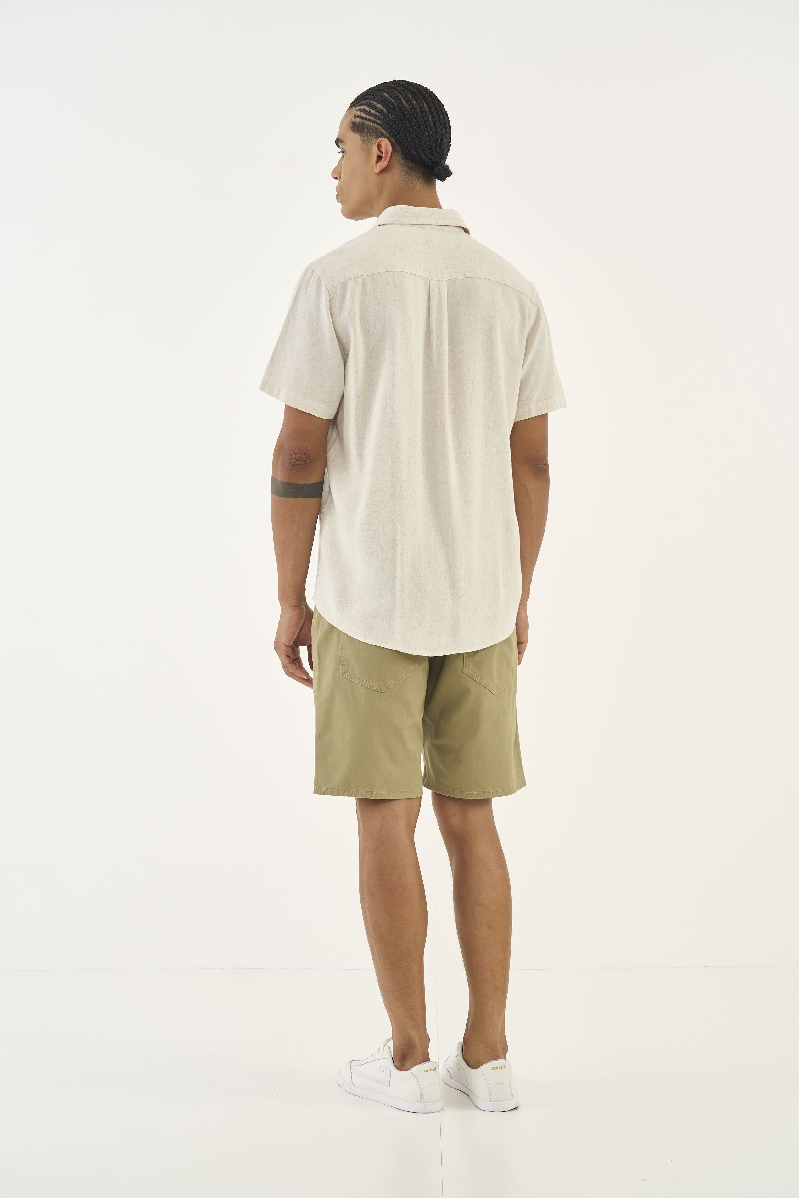 CAMISA LINHO RELAX GG BEGE TAUPE