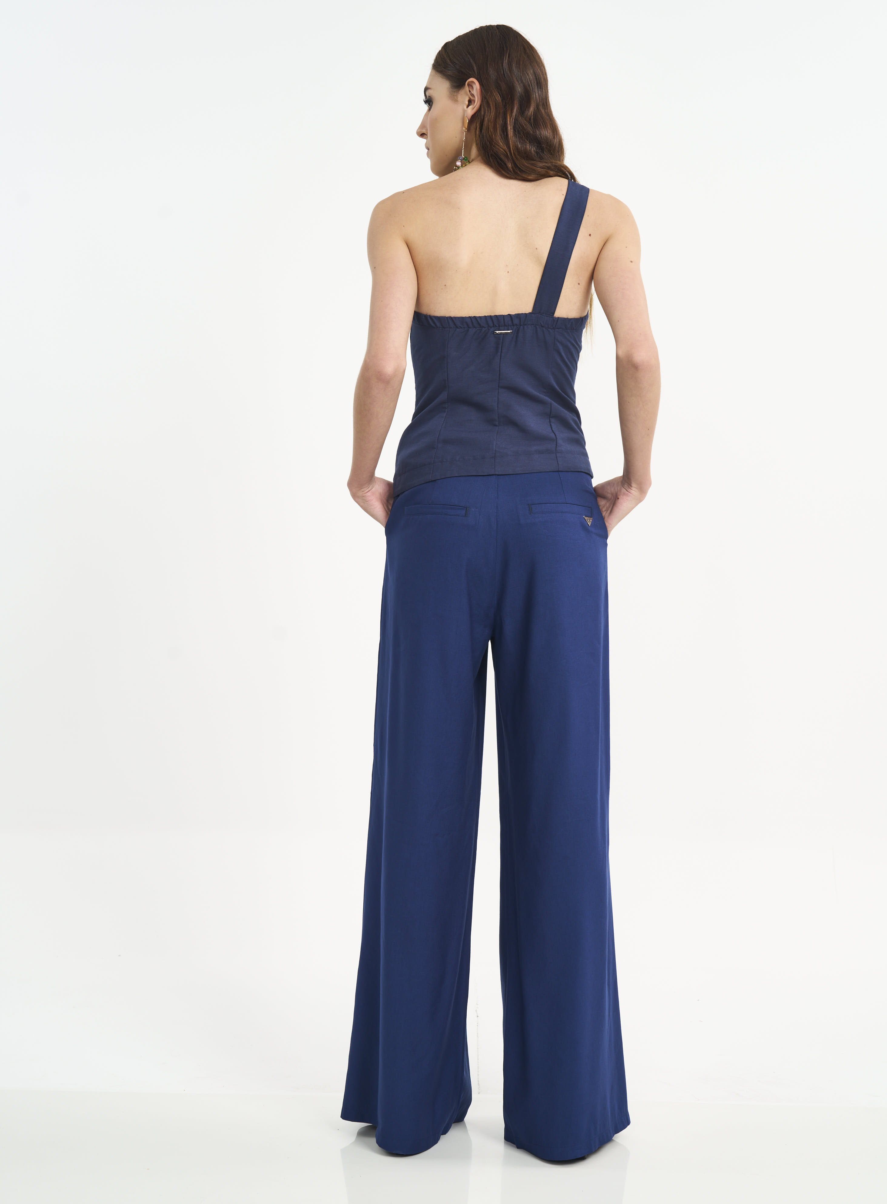 CALÇA LINHO M AZUL OLYMPIC