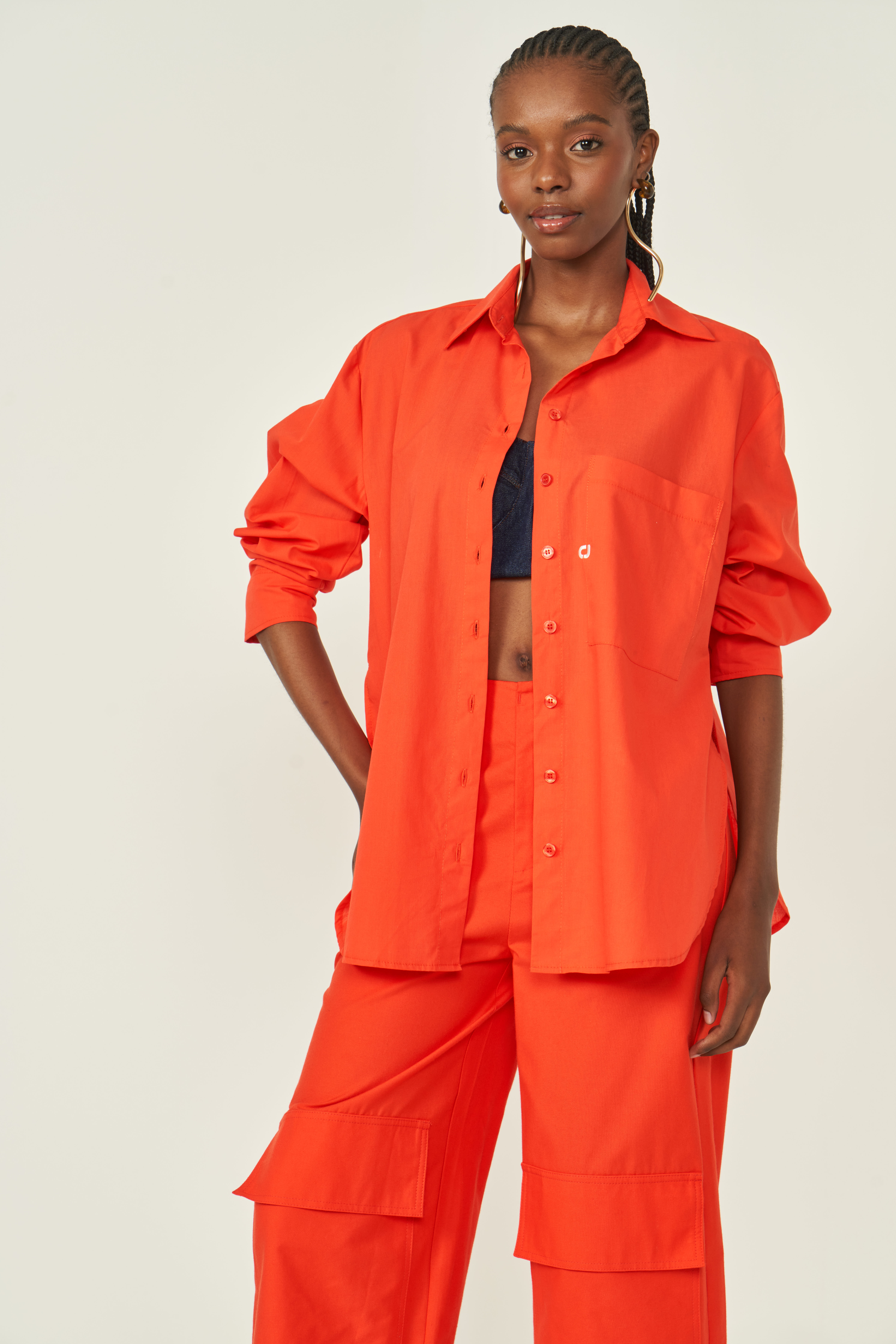 CAMISA COLCCI JEANS G LARANJA CELINE
