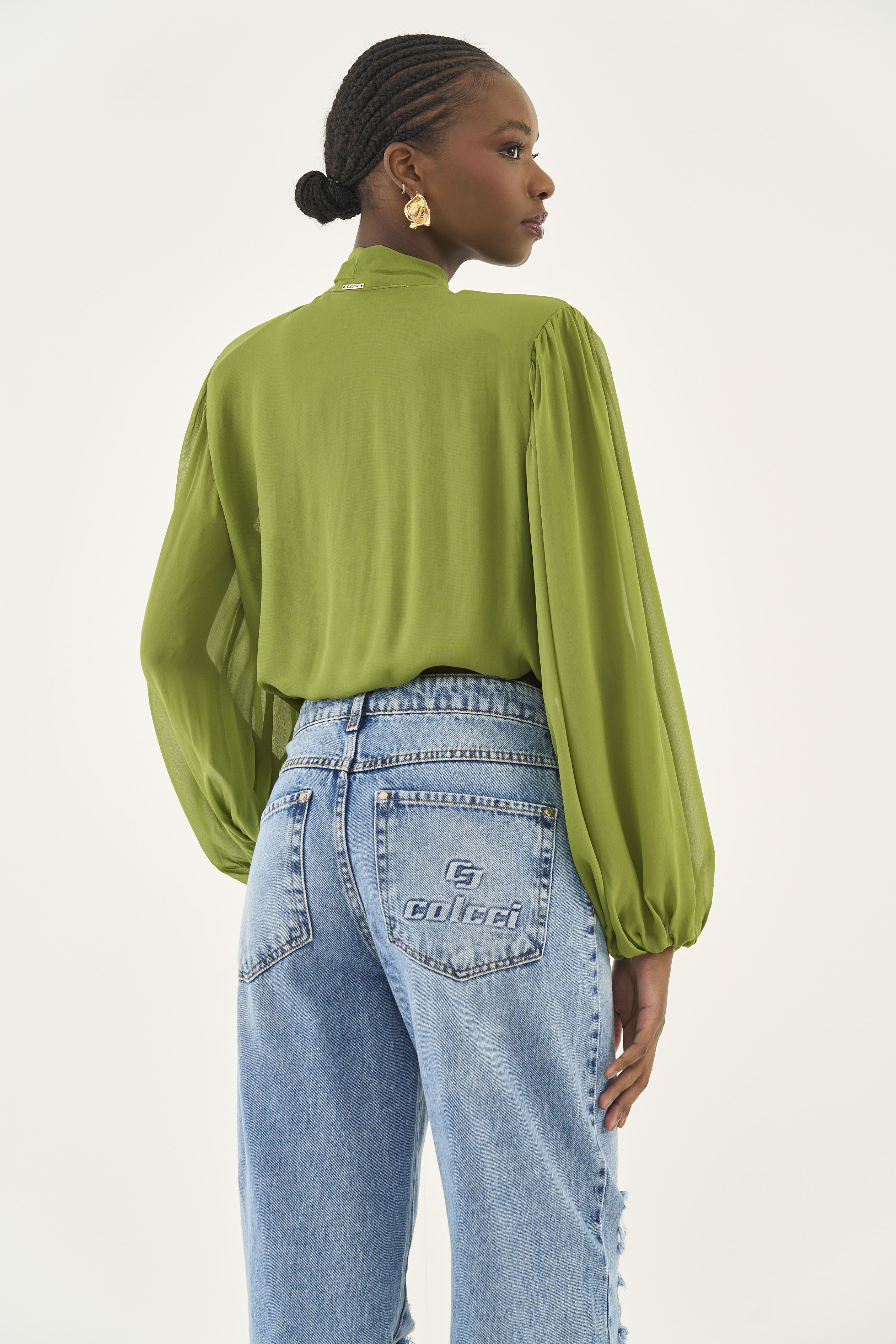BLUSA COLCCI PP VERDE YUCA