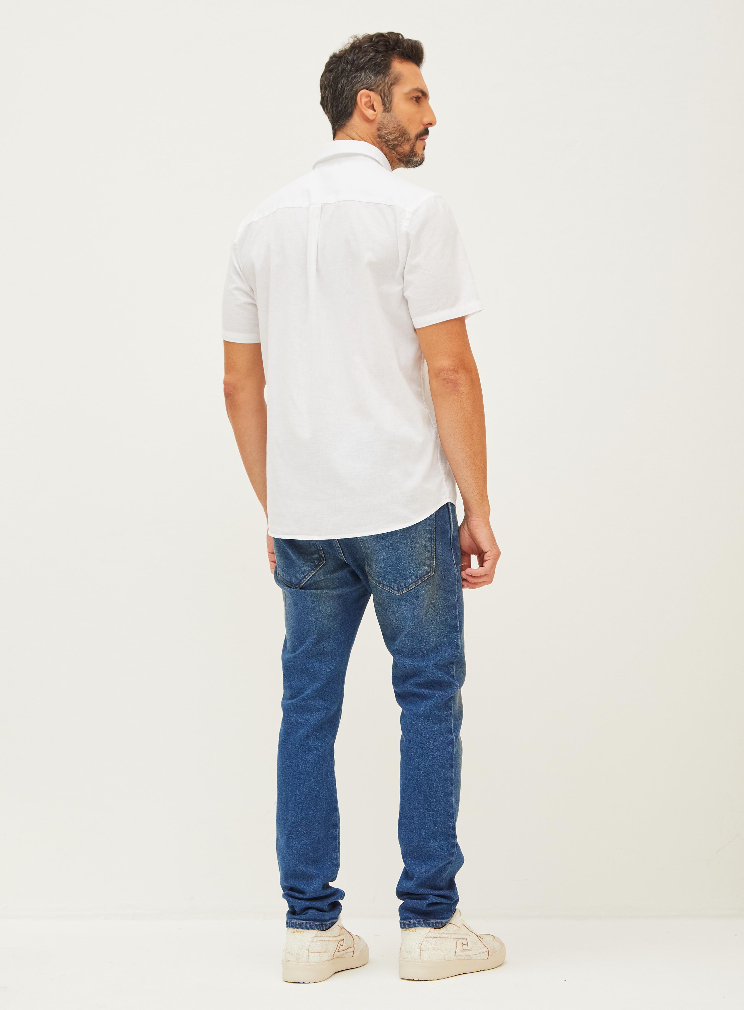 CAMISA LINHO RELAX G AZUL SKEY