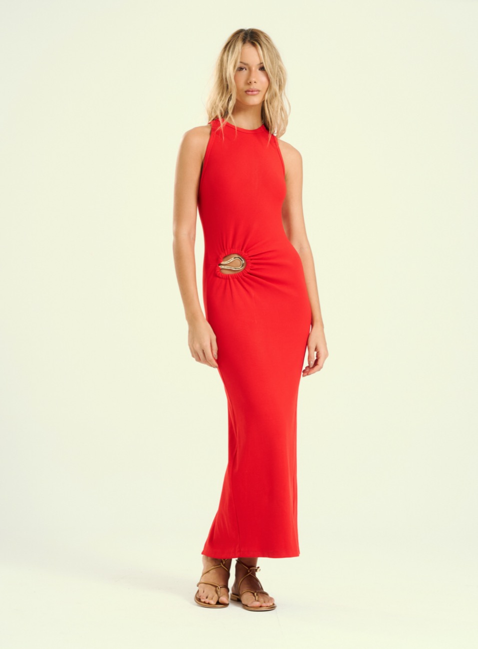 VESTIDO OPEN GG VERMELHO LUXURY