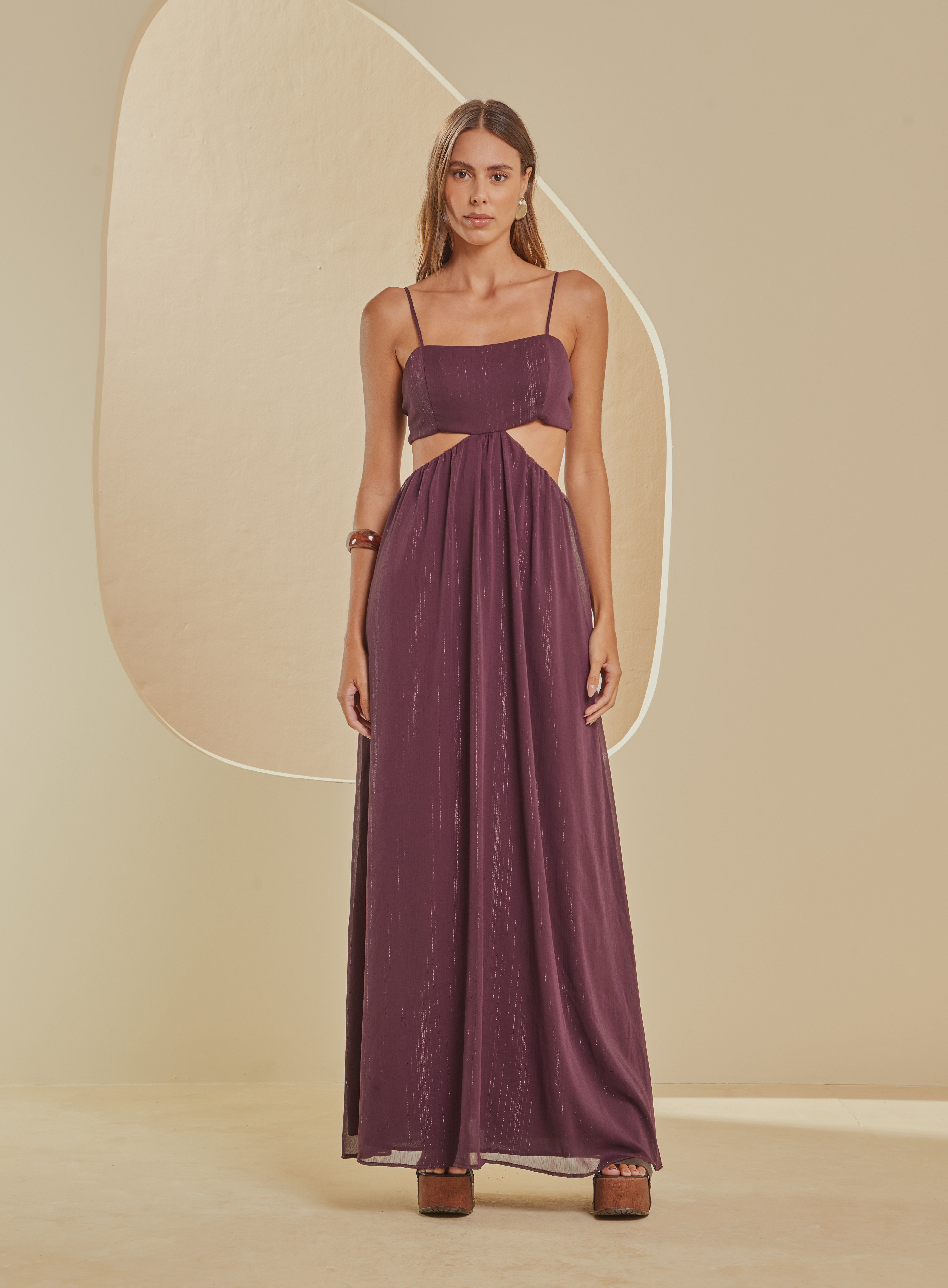 VESTIDO METALIZADO M BORDO