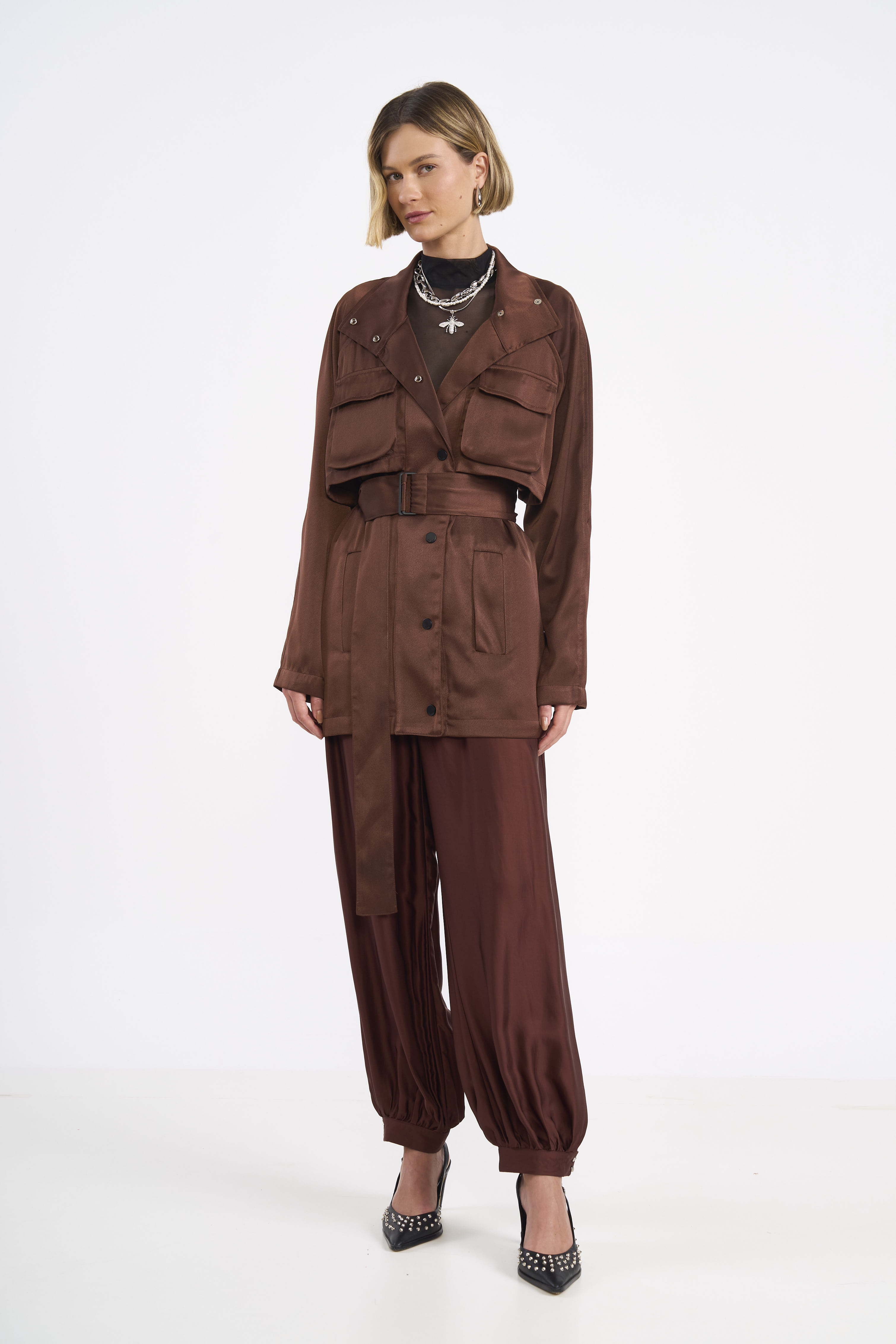 CALÇA COLCCI G MARROM BEATEN BROWN