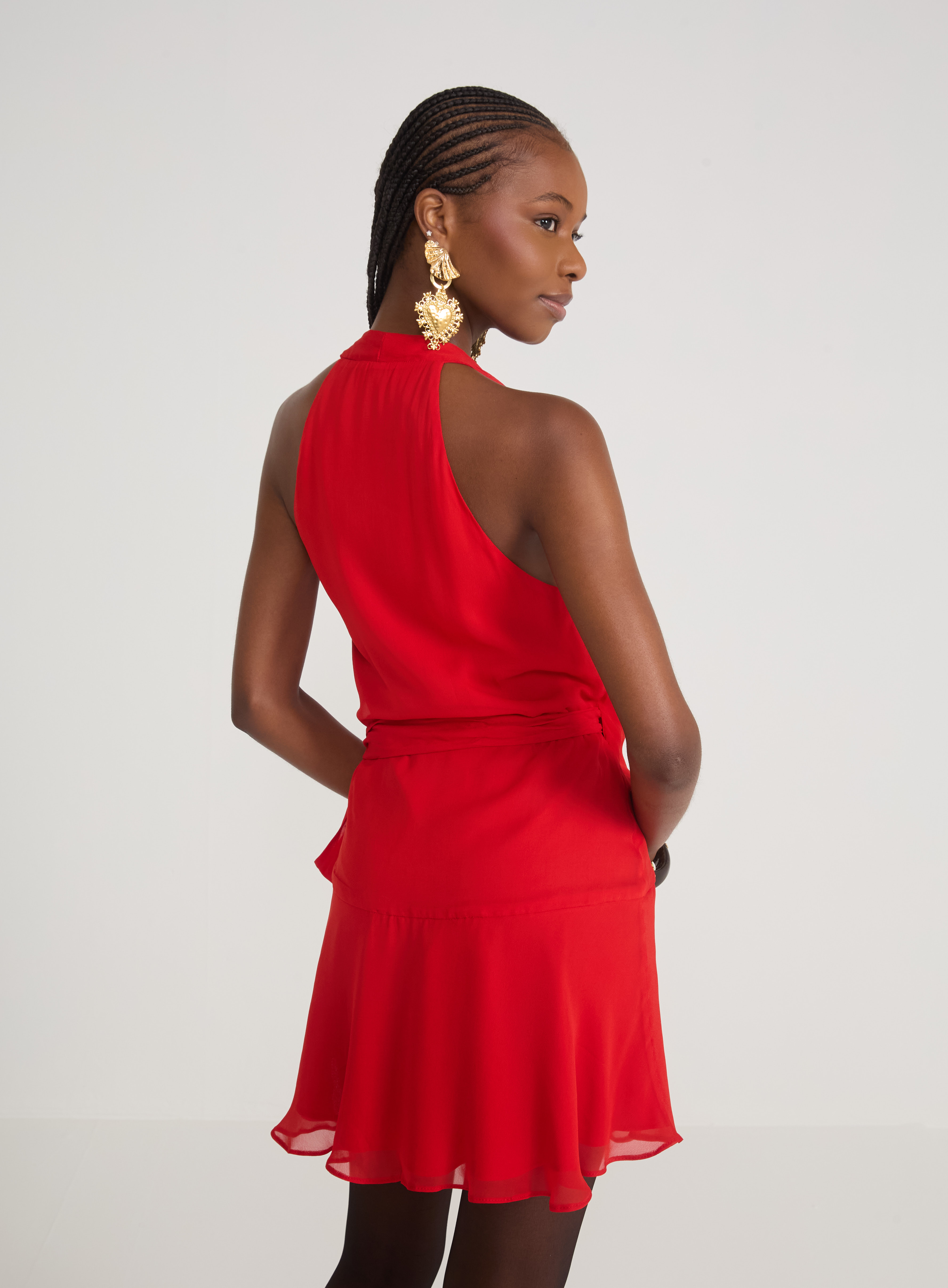 VESTIDO COLCCI M VERMELHO SPARKL